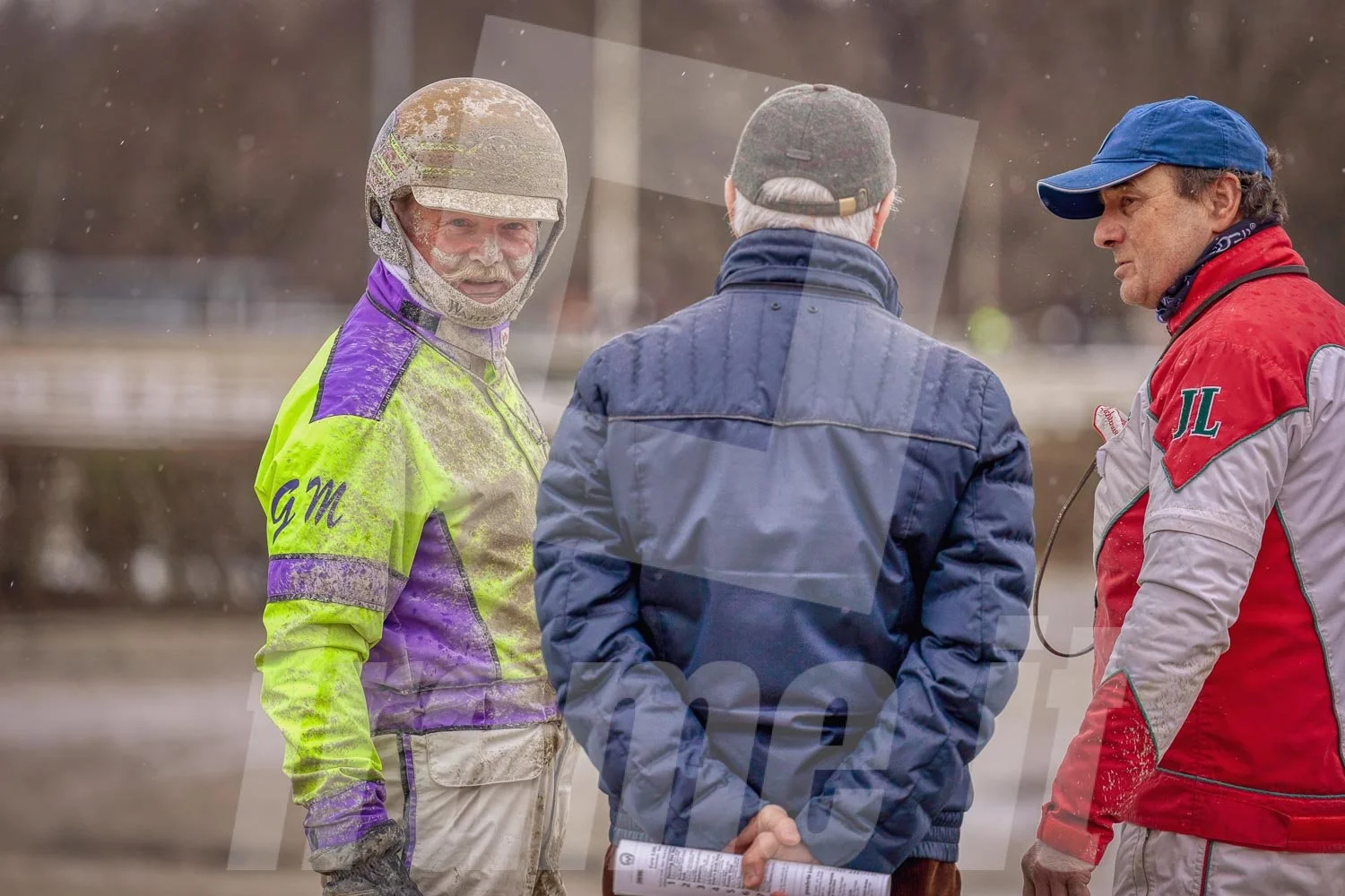 Trabrennfahrer Gerhard Mayr auf der Trabrennbahn Krieau in Wien.