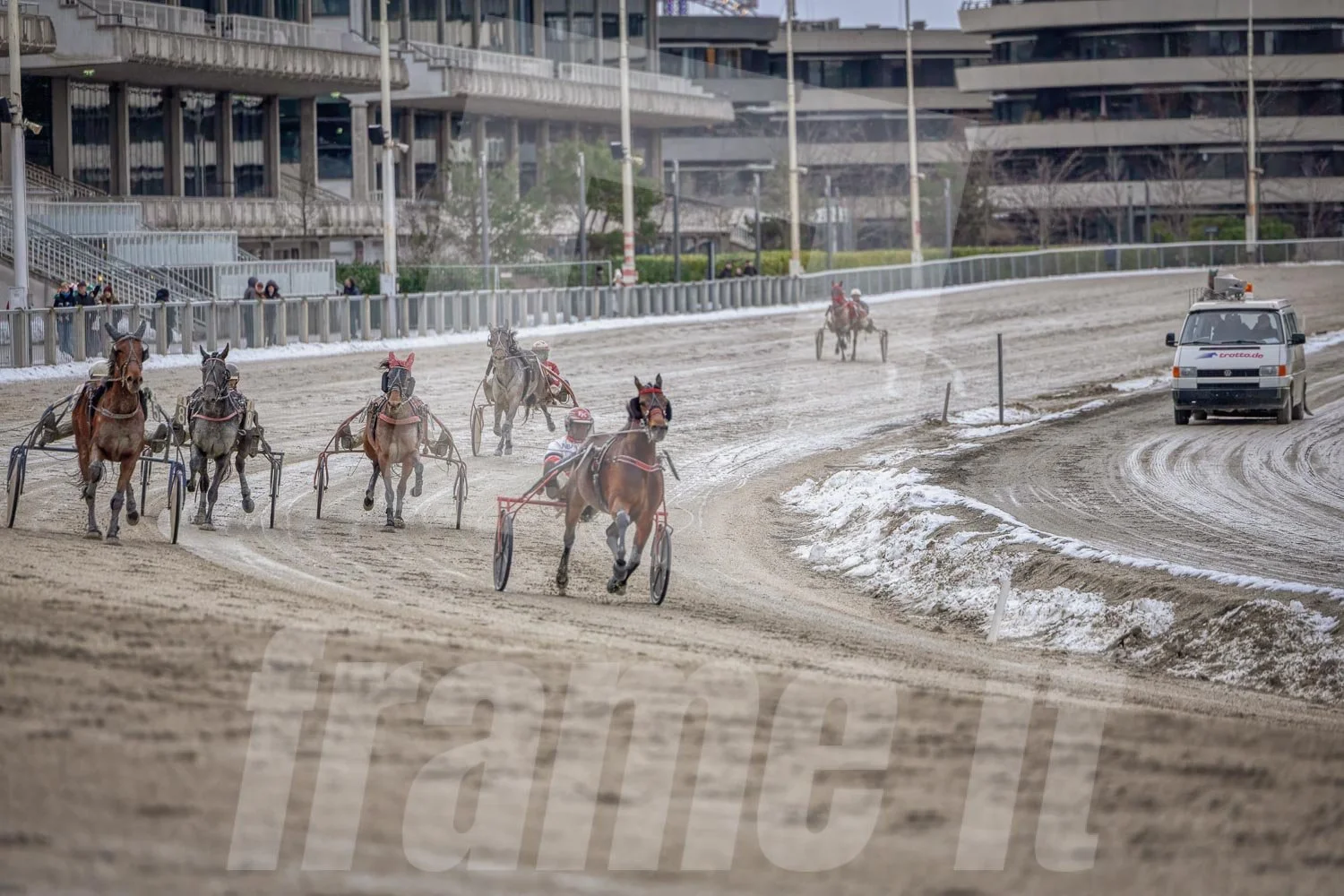 Pferderennen auf der Trabrennbahn Krieau in Wien.