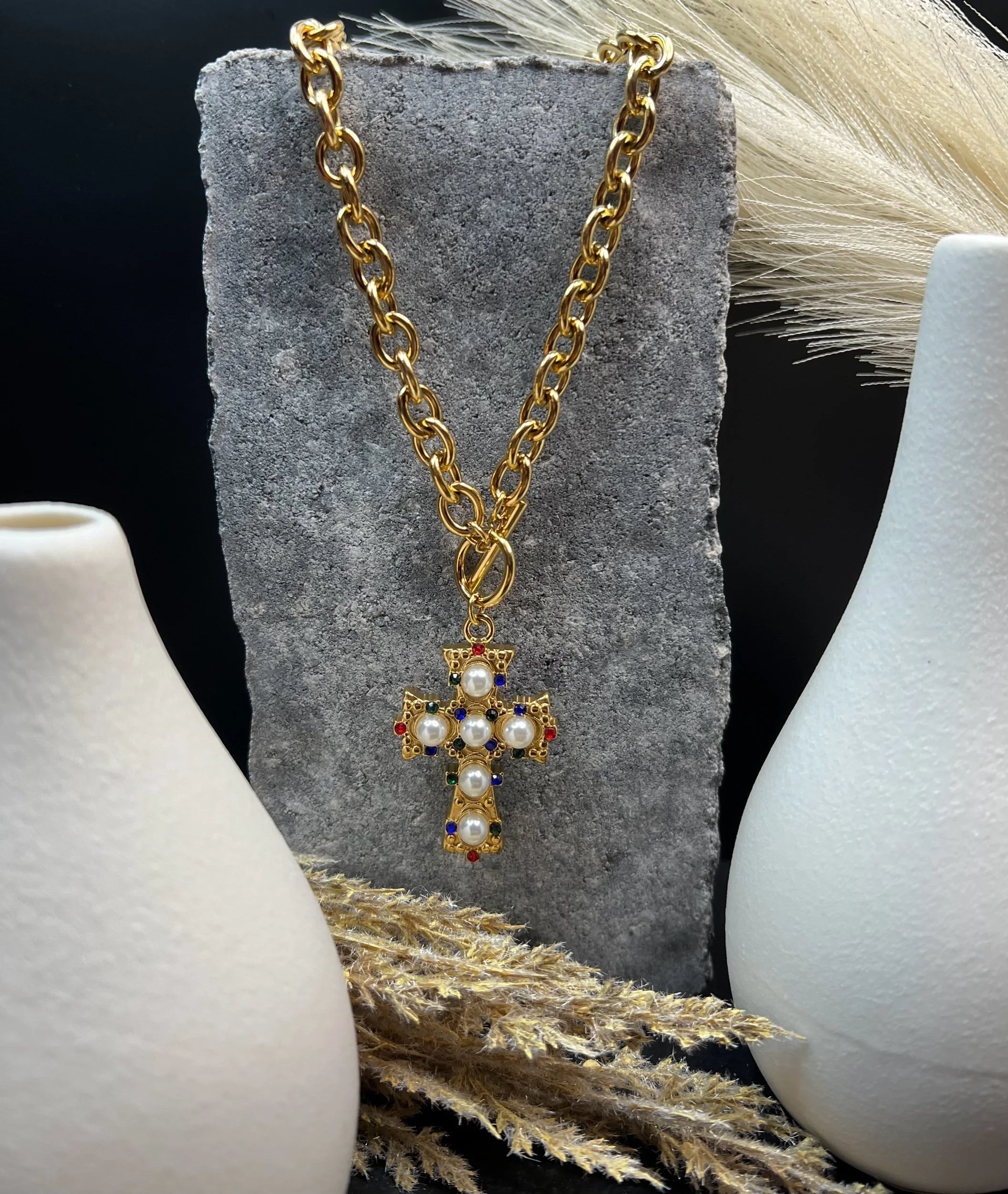 ”Yahweh-Jireh” Cross Necklace