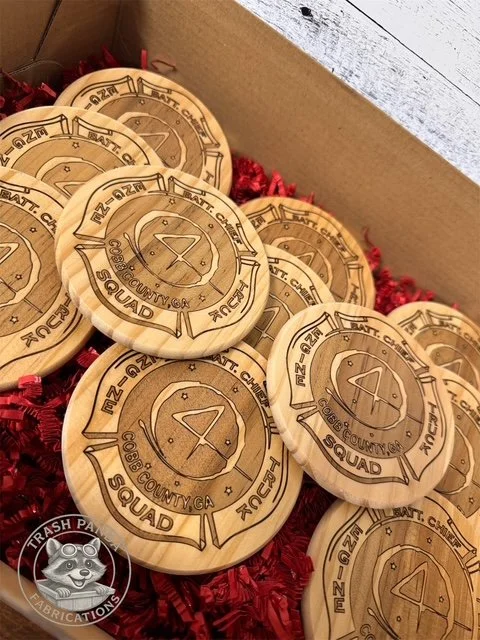 Custom Engraved Pine Coasters