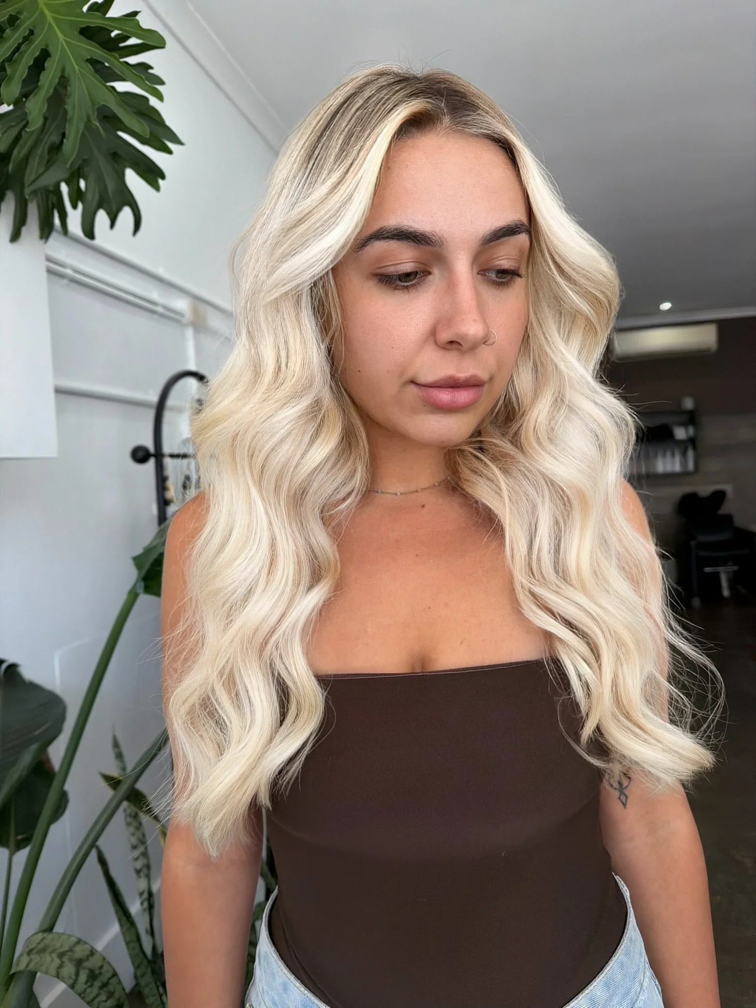 High impact blonde balayage