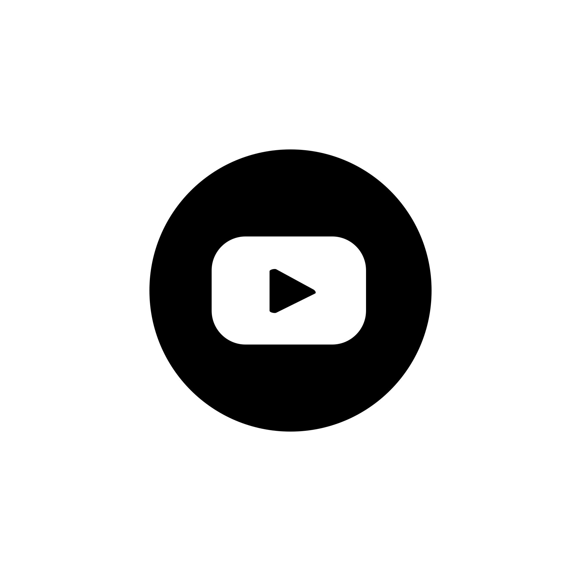 YouTube logo on a black background