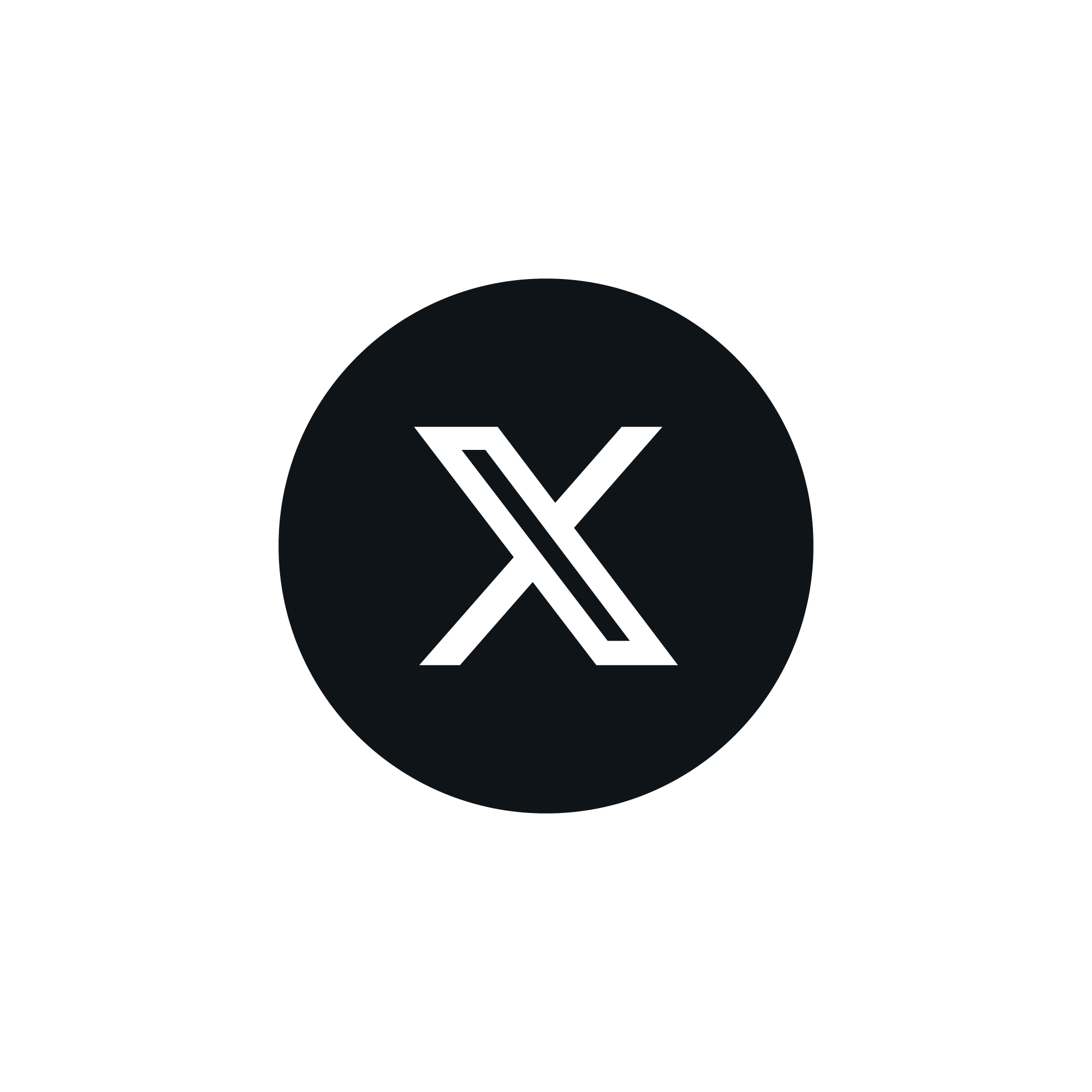 Black background with a circular logo featuring a stylized white and black 'X' in the center.