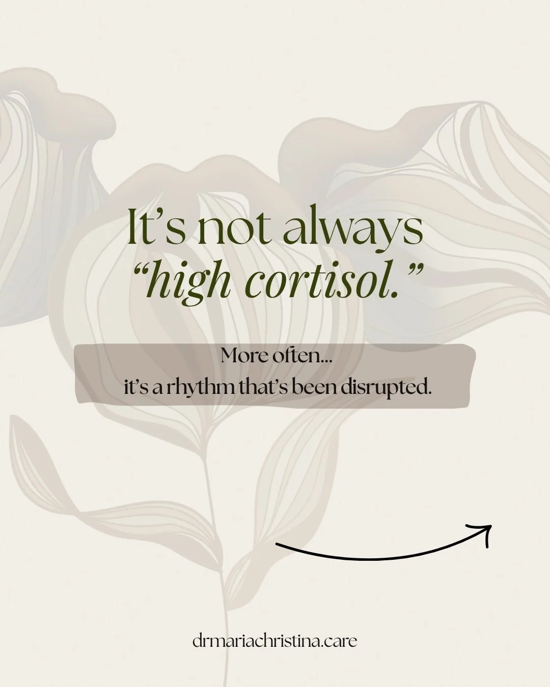 It&rsquo;s easy to assume that symptoms like fatigue, poor sleep, or feeling &ldquo;wired&rdquo; are caused by high cortisol, but that&rsquo;s often not the full picture.

Cortisol follows a natural rhythm, rising in the morning to help you feel aler