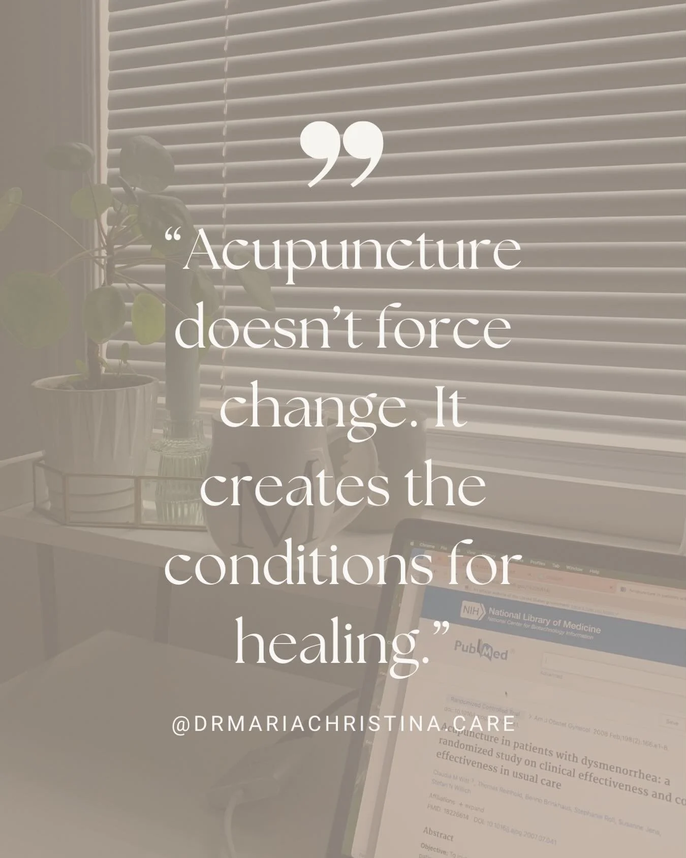 New Blog Post! What changed my mind about acupuncture? 

Thoughtful, precise support that works with your system.

Curious but skeptical?
Tired of chasing symptoms? 

That&rsquo;s usually the best place to start. This is your sign. 

Check out my New