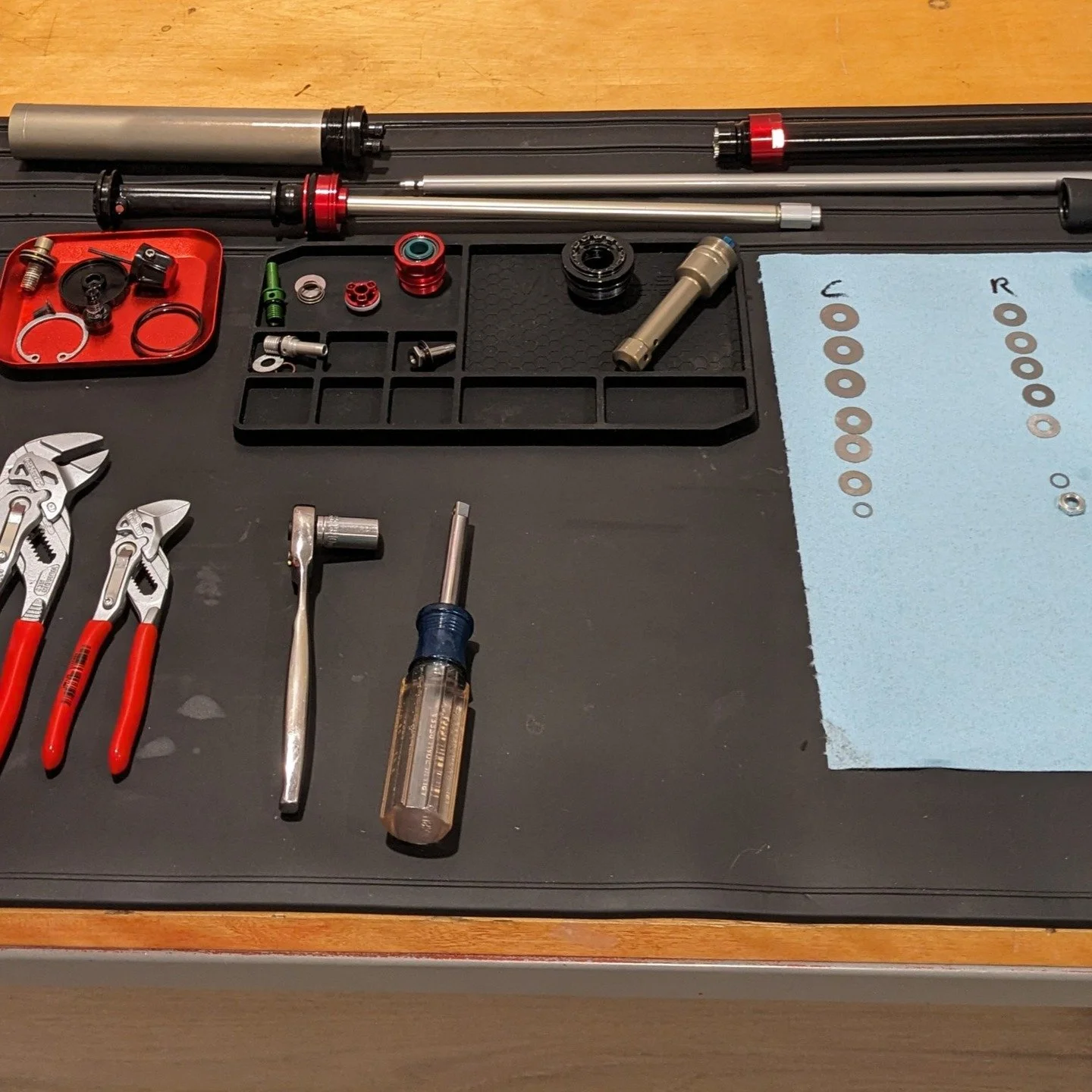 Full &ldquo;resto mod&rdquo; build and tune for a 35mm stanchion Boxxer. The fork has seen some hours but the bones are still solid as they say.

Damper: New seals all around with a custom shim tune for compression and rebound. Installed @shockcrafts
