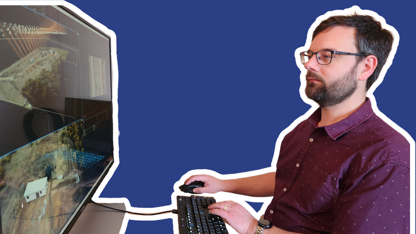 Elliot working on tender documents and bid writer