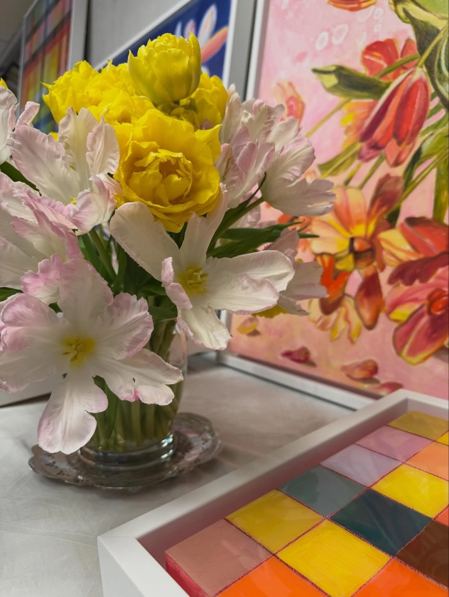 Hoping for a great turn out here at @kingswayartshow, the doors are open 10 till 4, come and find me in the choir room! #kingswaylambtonartshow #marymclornvalle #charity #communityfirst #buylocalart