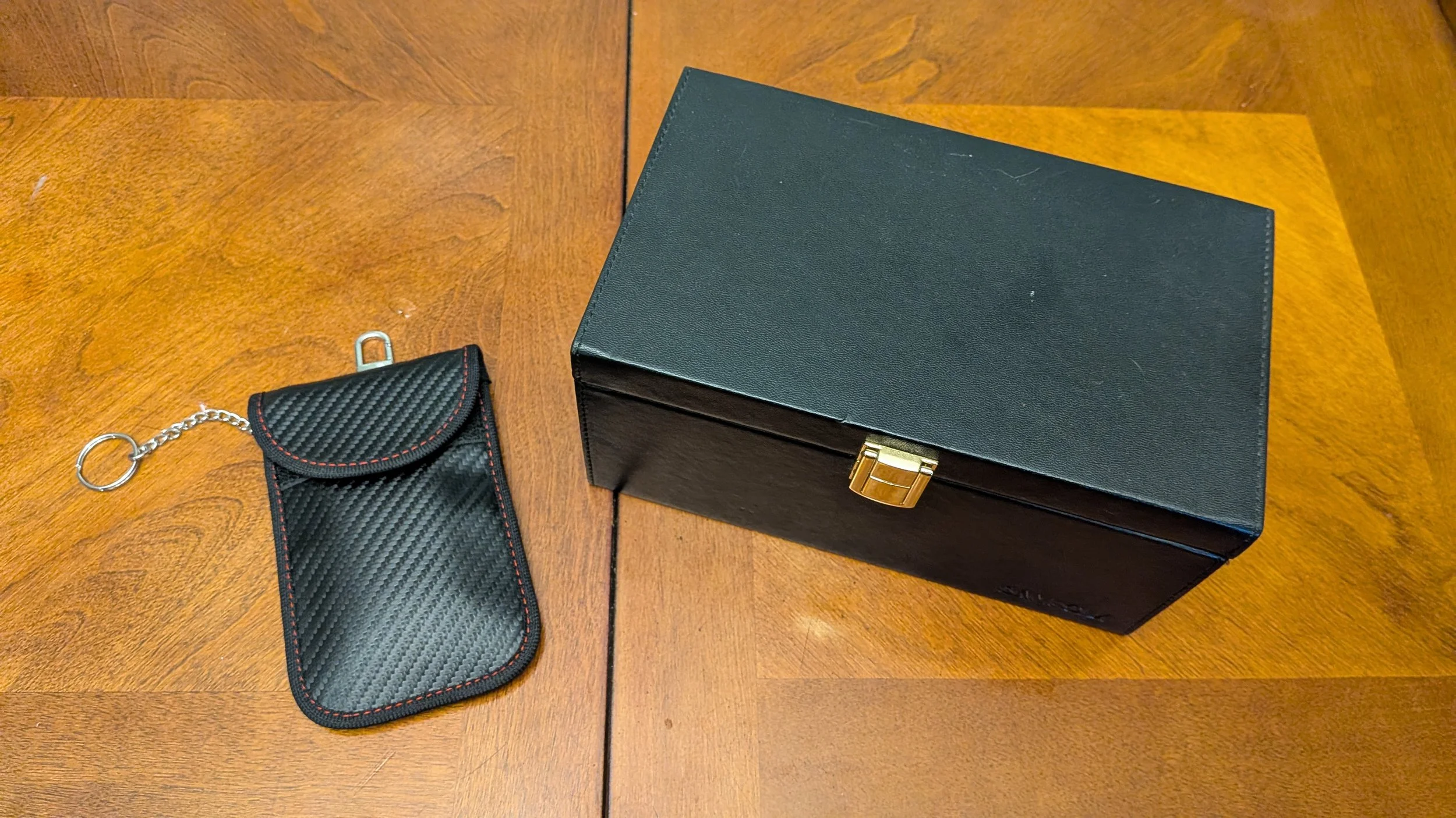 Faraday Signal-Blocking Storage Box + Faraday Key Fob Pouch - Bundle