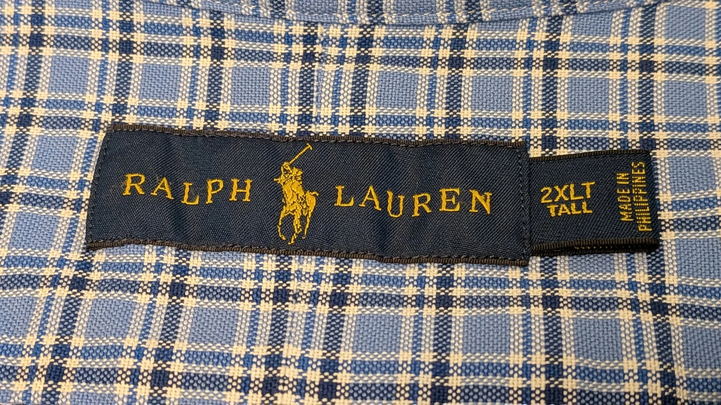 Ralph Lauren Polo shirt - 2XL Tall Multicolor Pony Logo Blue Plaid