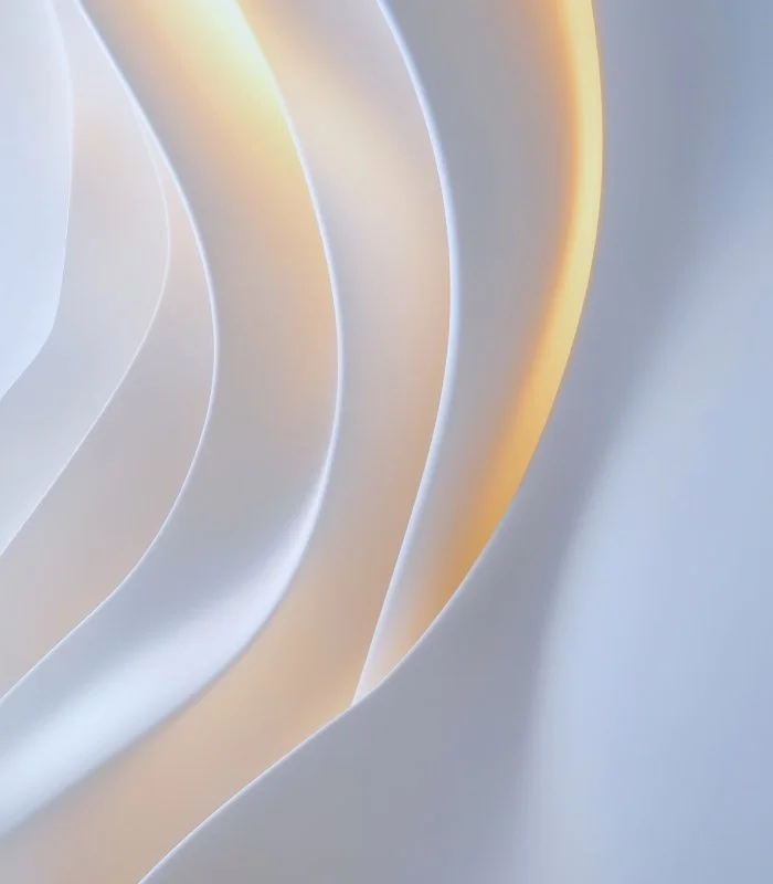 Αφηρημένη απεικόνιση καμπυλότητας που συμβολίζει την εξέλιξη και την πρόγνωση του κερατόκωνου