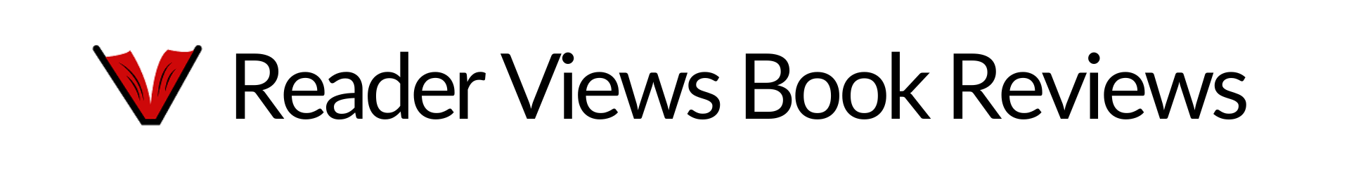 Logo for Reader Views Book Reviews with a stylized red and black 'V' symbol.