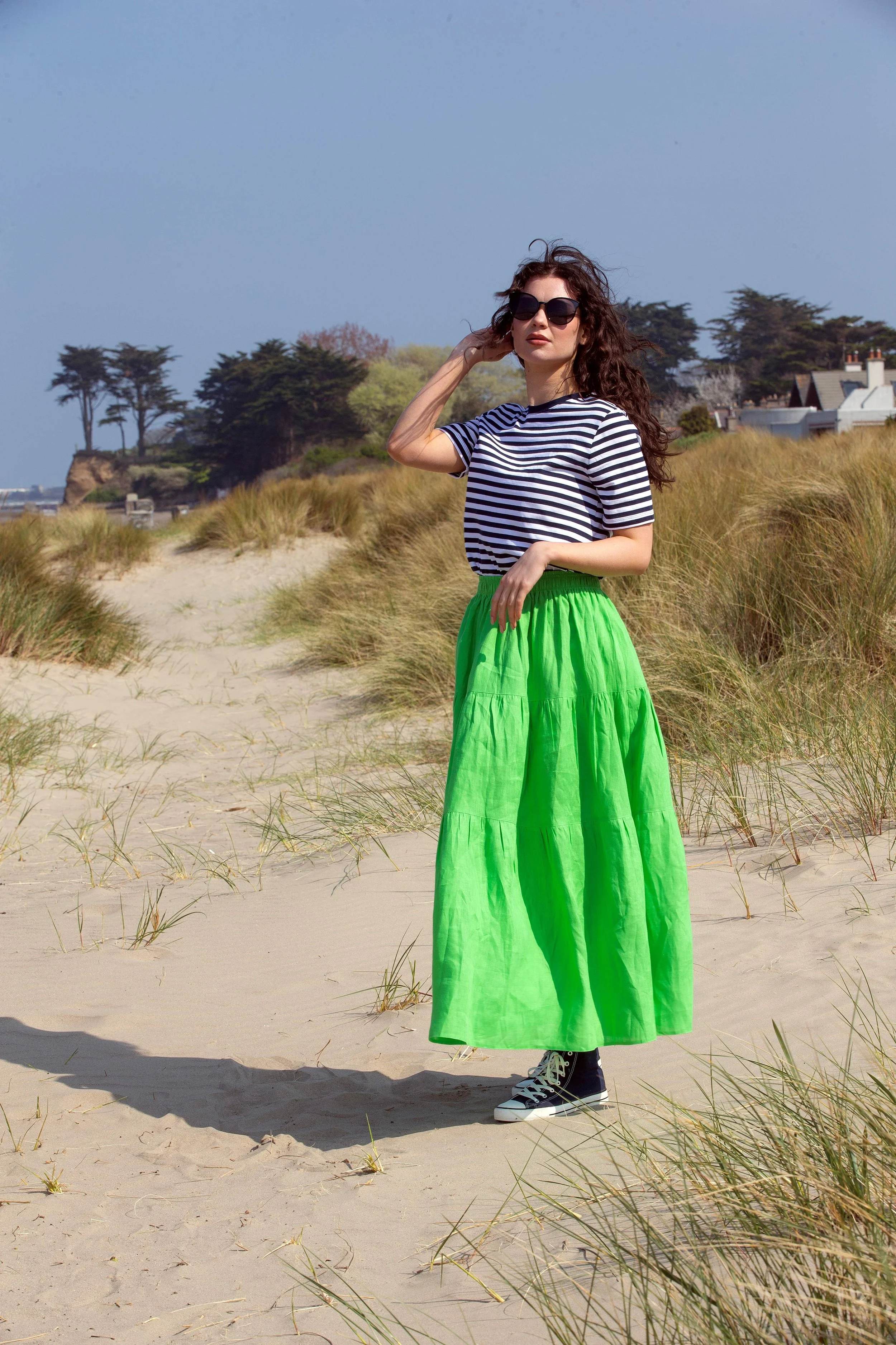 Elasticated Waist Tiered Skirt