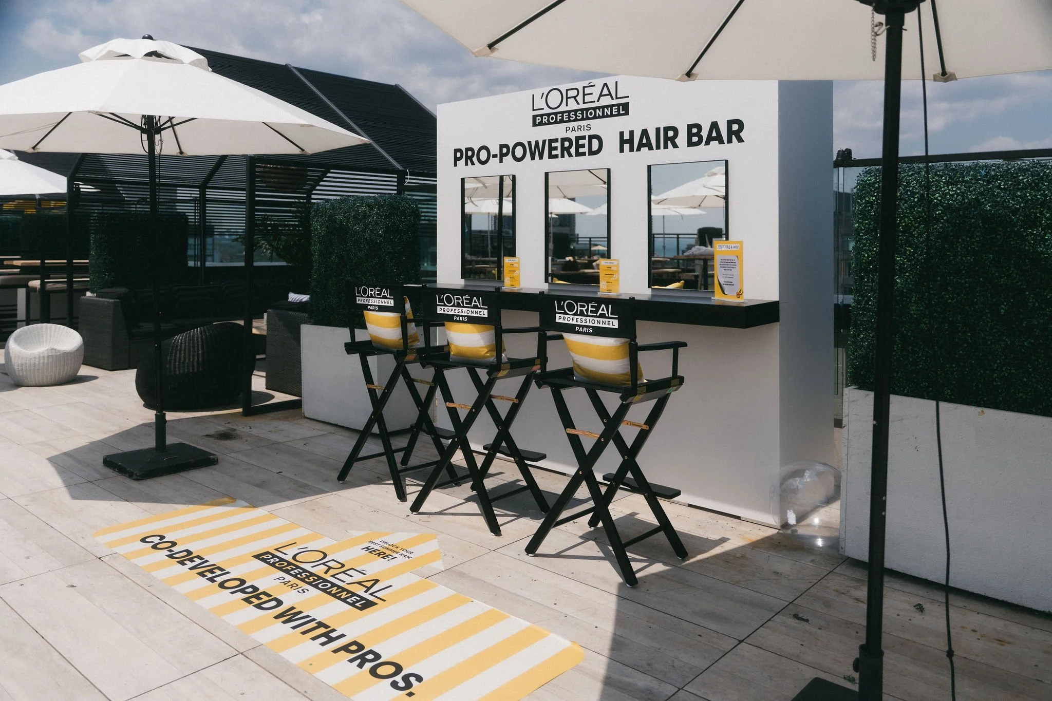 Custom-built hair bar fabrication for a L'Oreal pop-up event