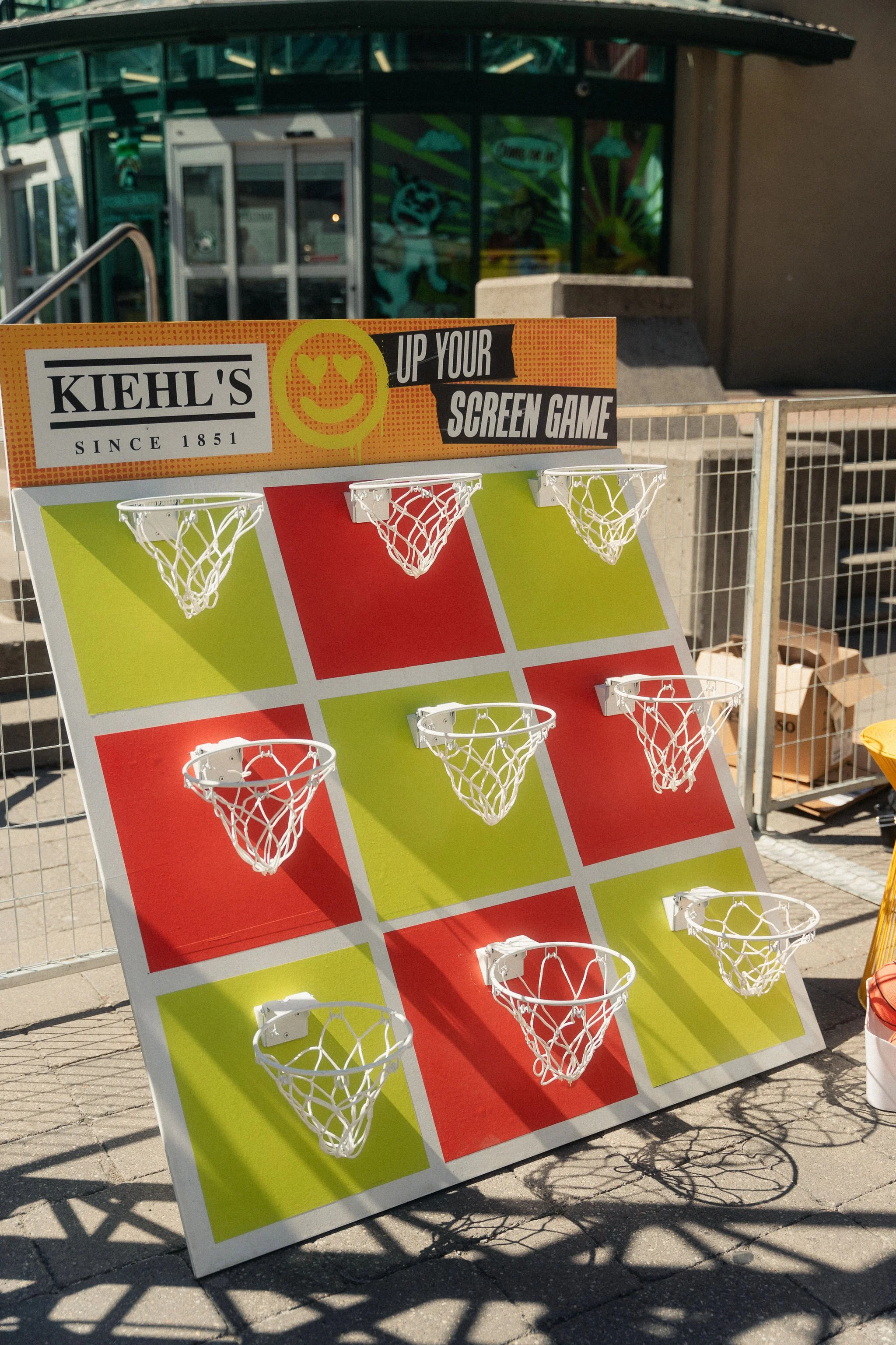 Custom branded props and games basketball for corporate events fabrications