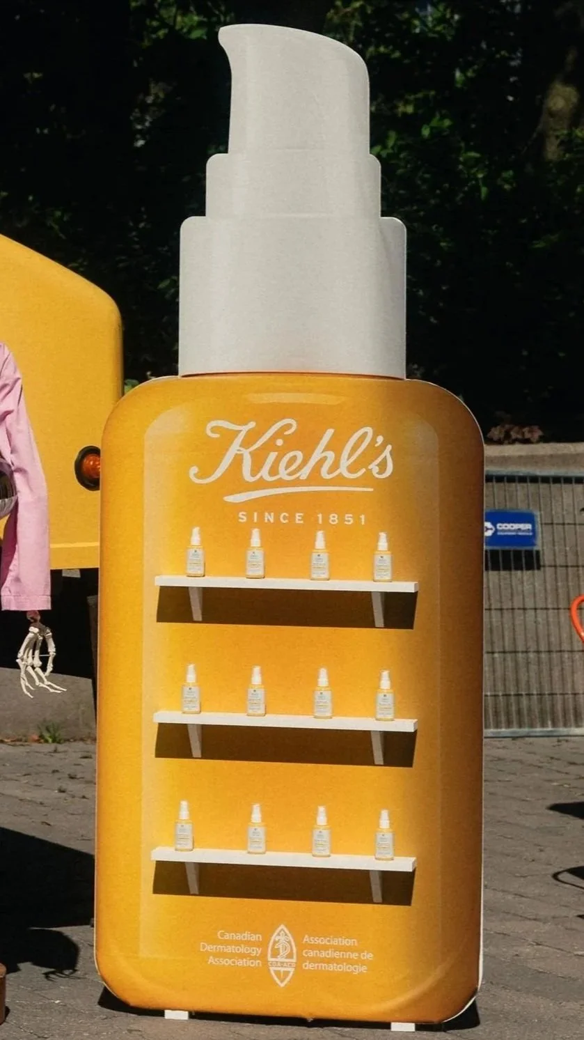 Custom fabricated CNC oversized product display shelf