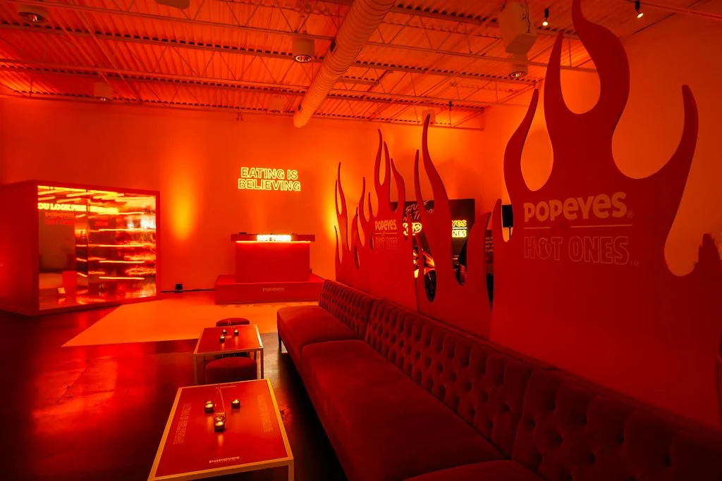 Custom-built activations for a Popeyes event in Toronto