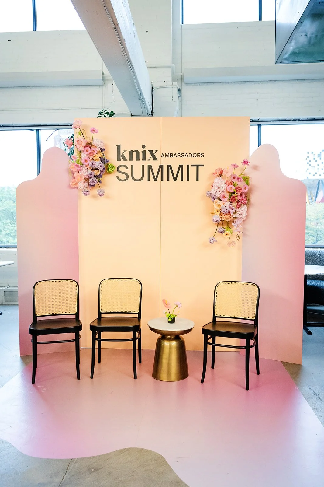 Custom fabrication Knix stage backdrop Toronto event carpentry
