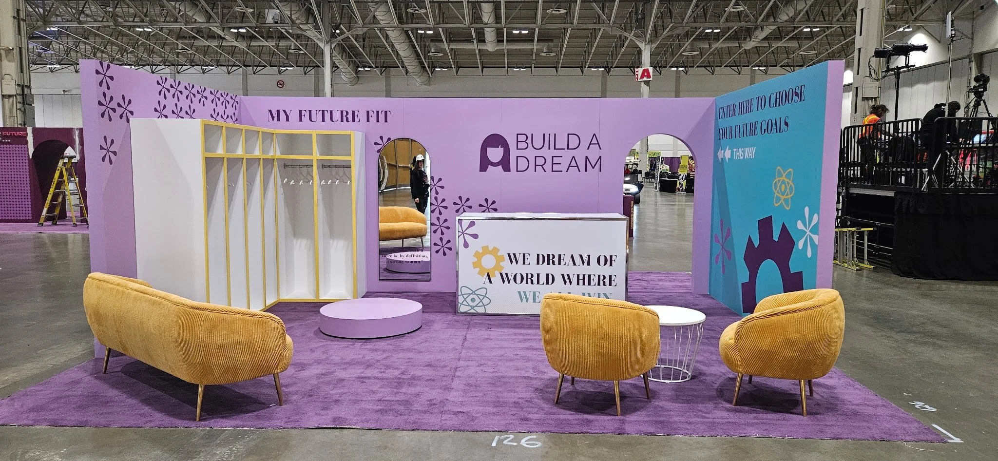 Custom-fabricated pop-up booth for Dreamer Day