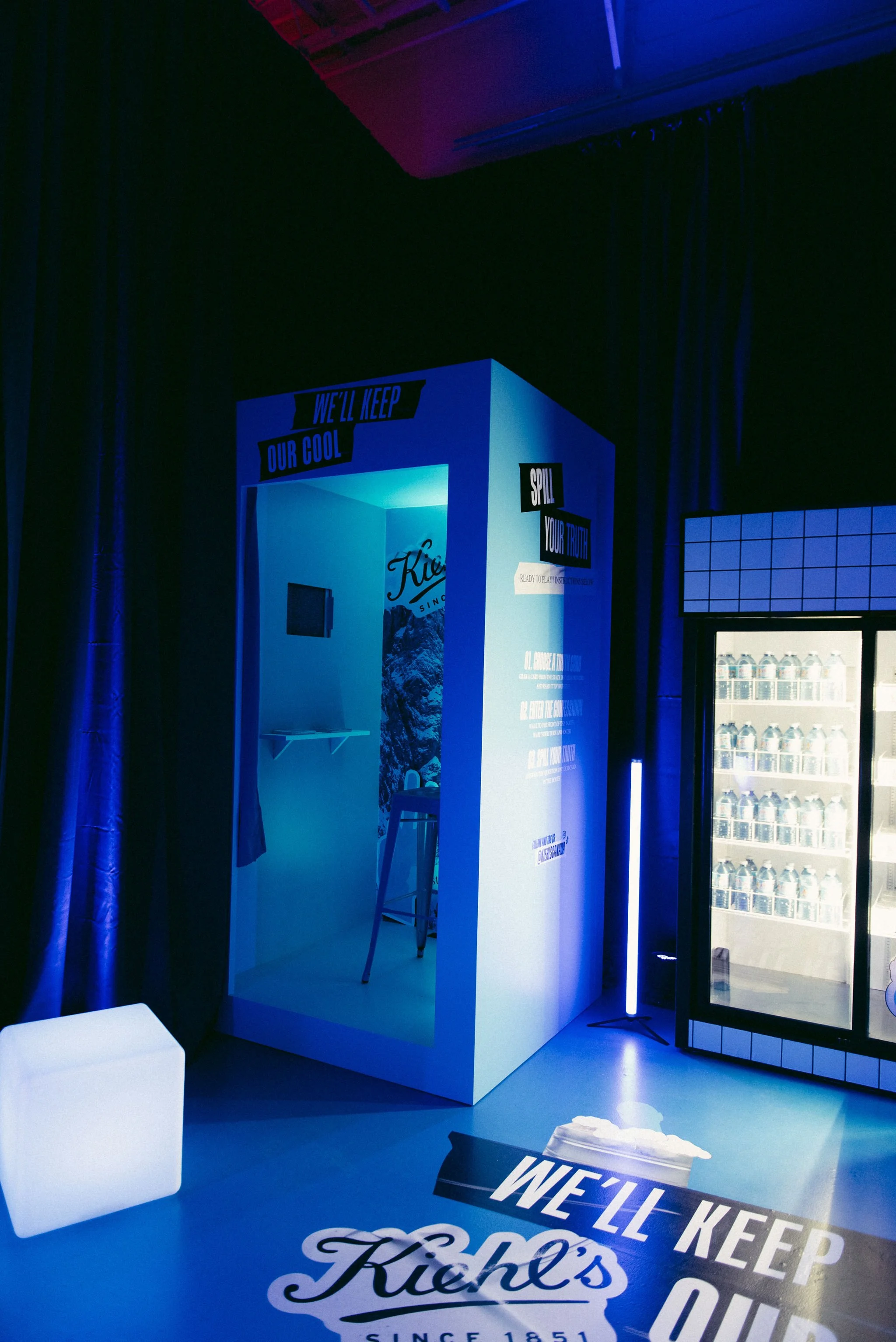 A custom-built photobooth for a Kiehl's event activation in Toronto