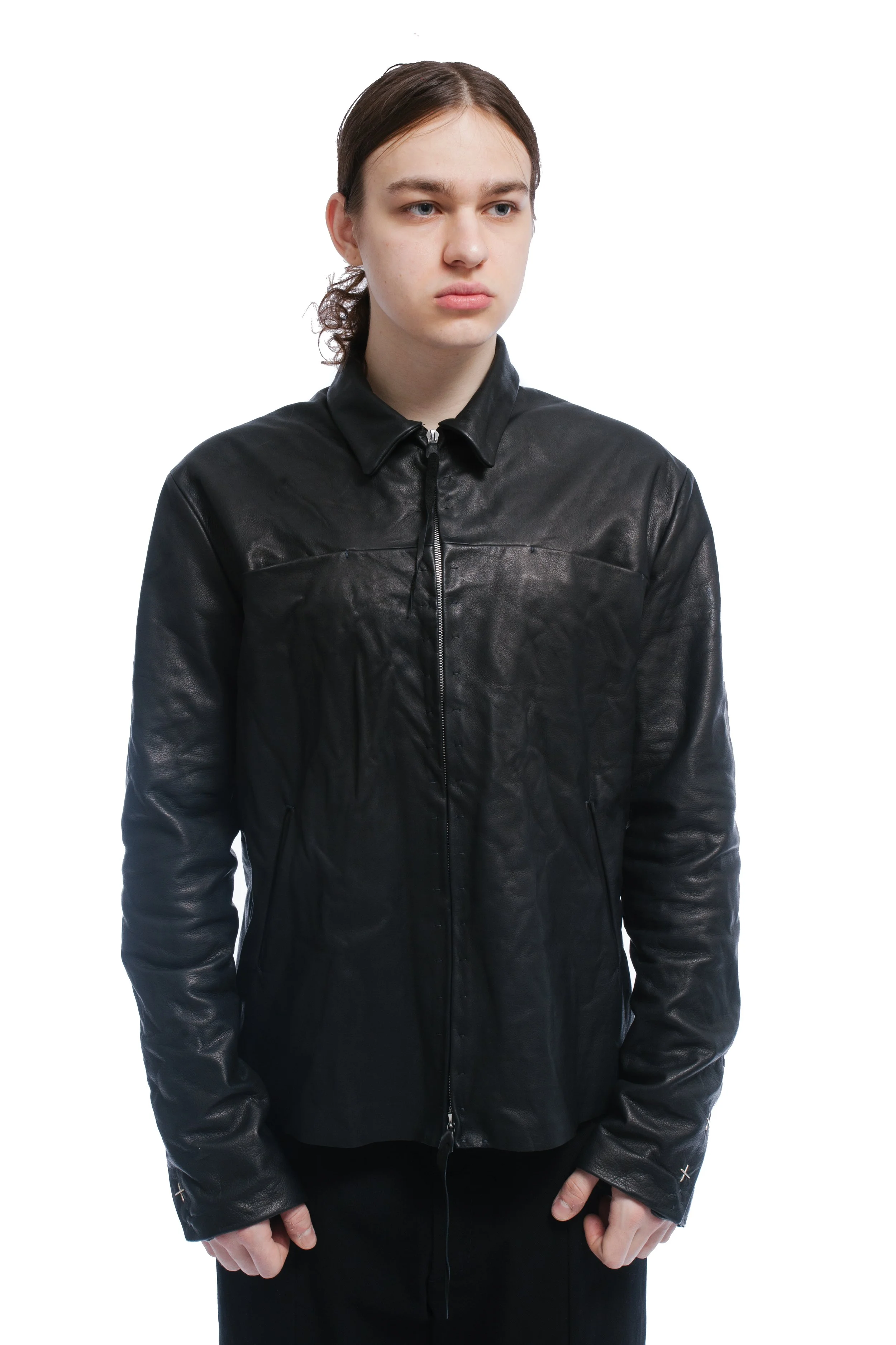 M.A+ by Maurizio Amadei  Zipped Trucker Jacket With Silver Crosses