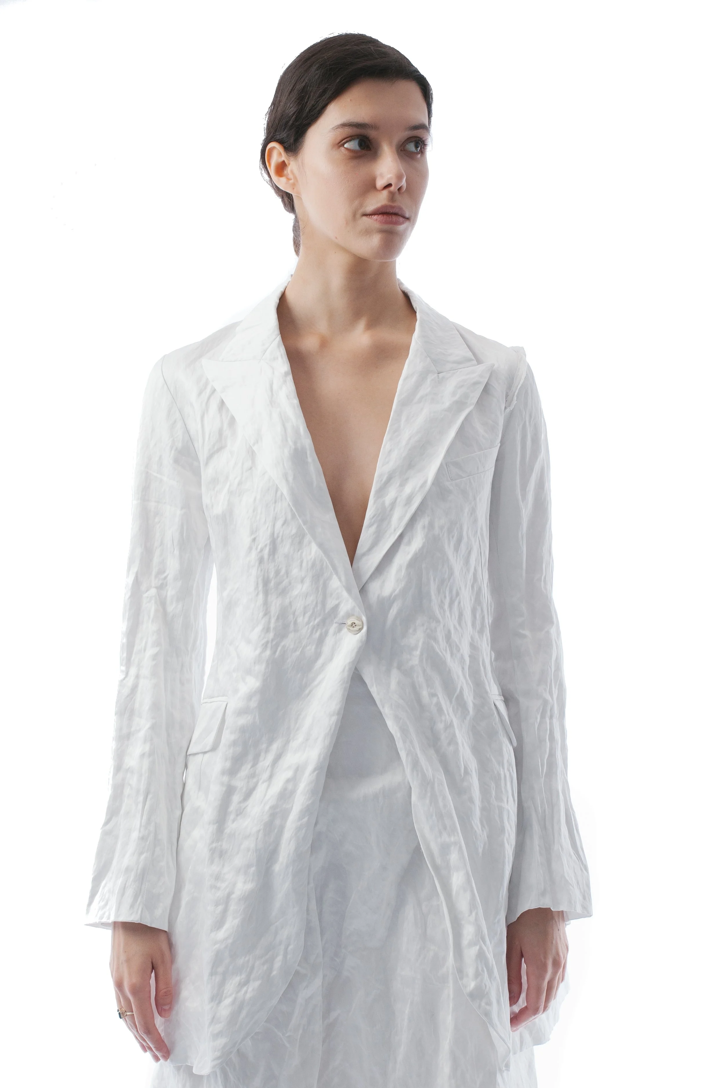 Marc Le Bihan  Long Jacket Made of Crushed Fabric