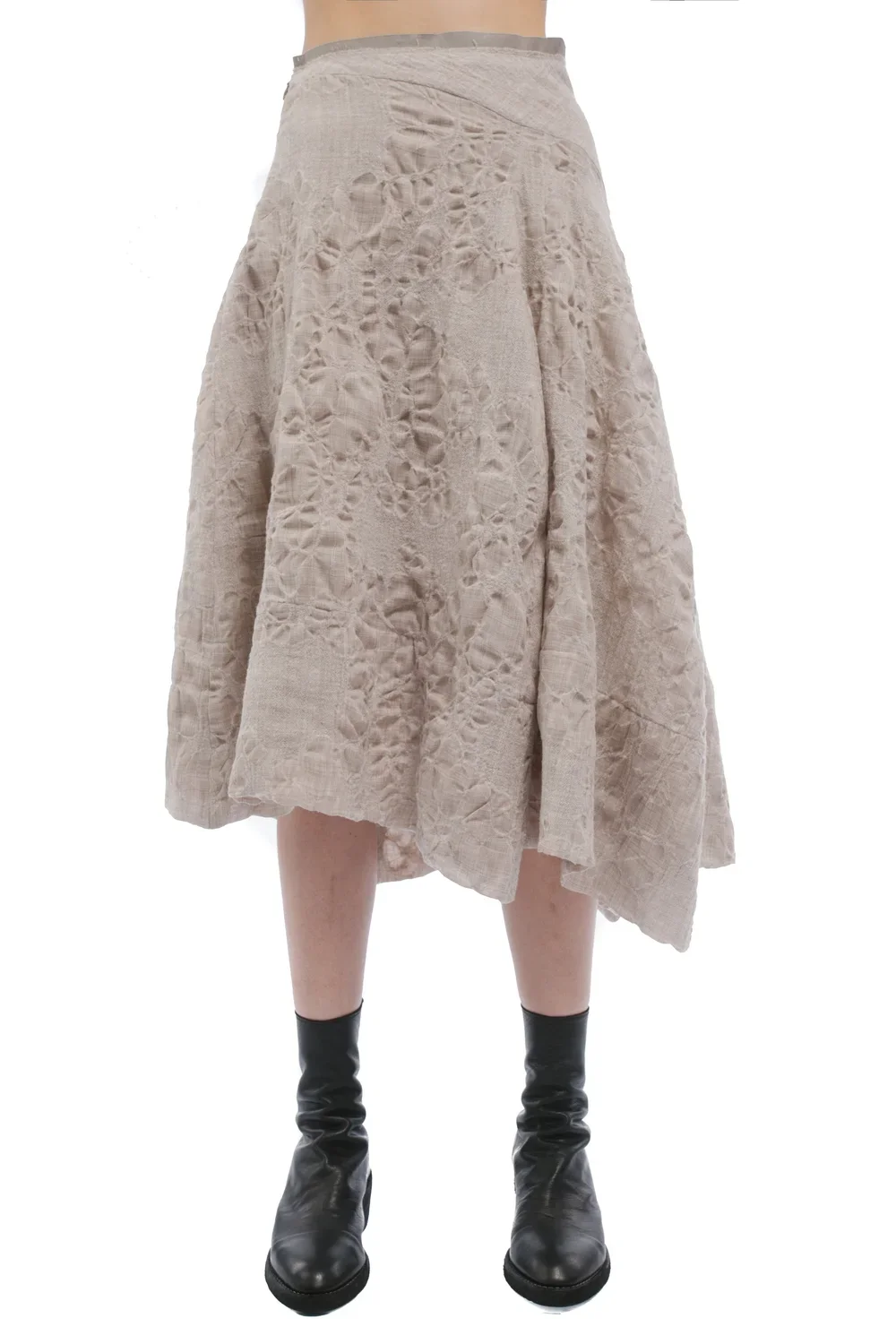 Marc Le Bihan Textured Wool Skirt