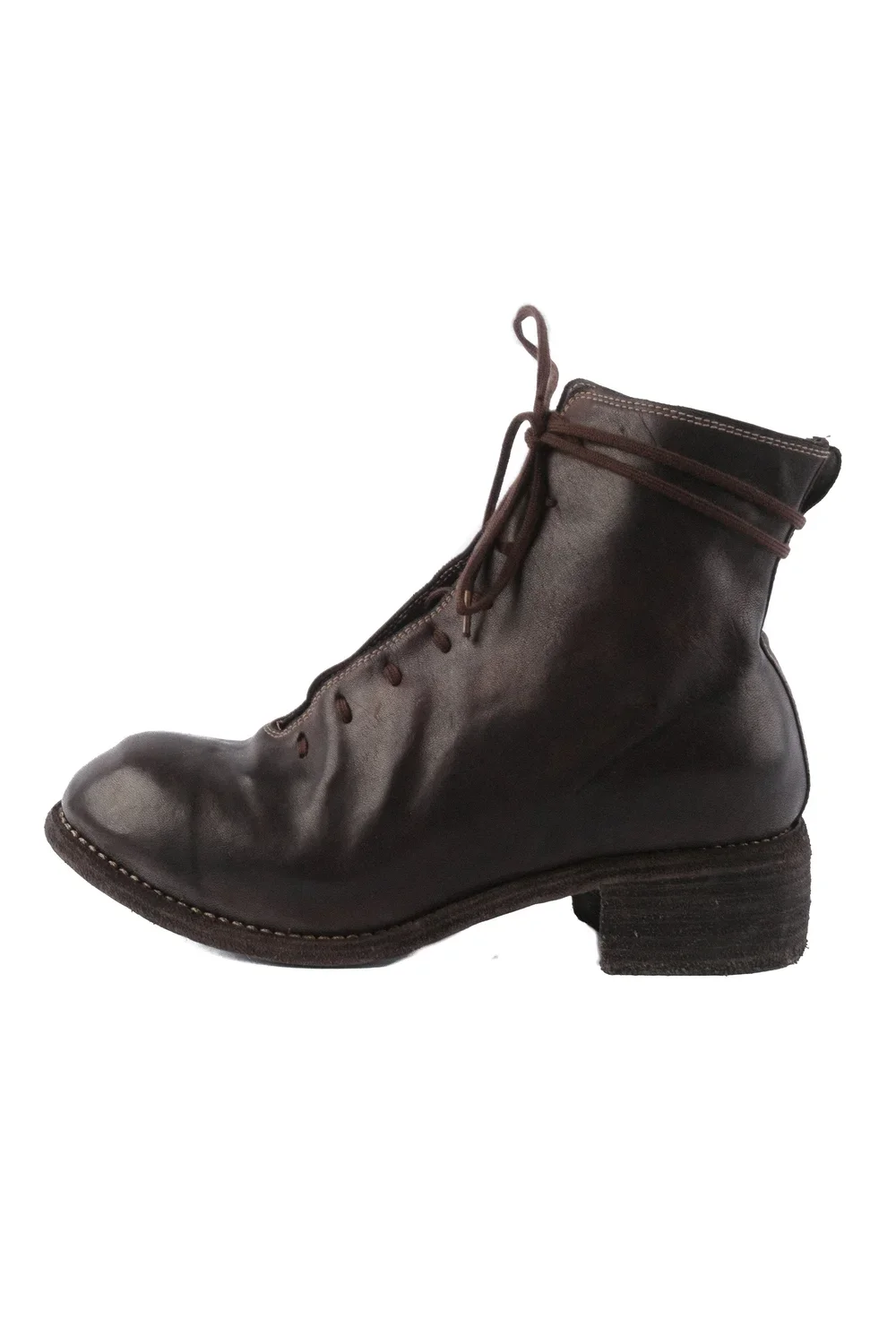 Guidi Dark brown Lace-Up Boots