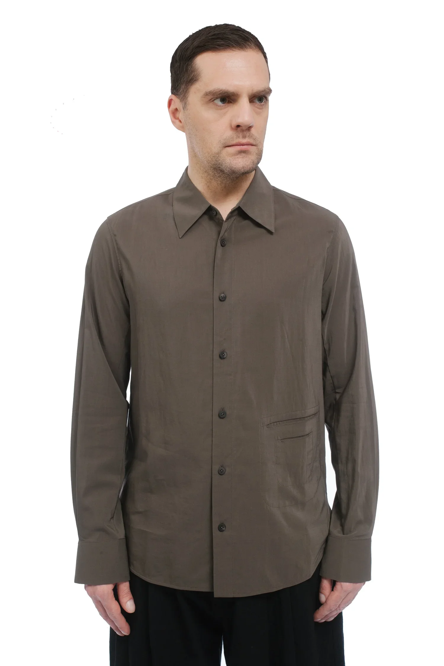 Ziggy Chen Wool and Cotton Shirt