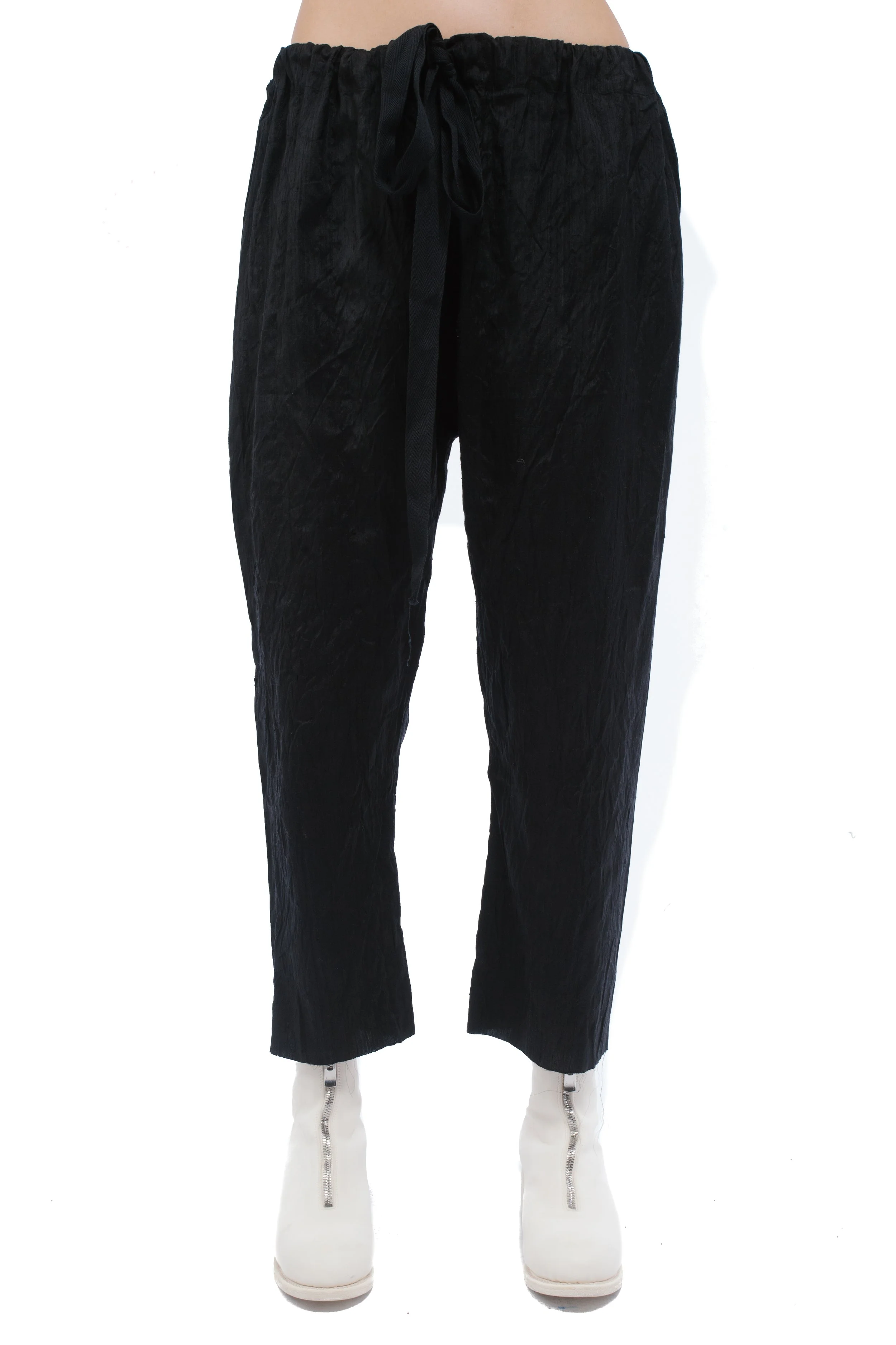 Elena Dawson  raw Silk Drawstring Trousers