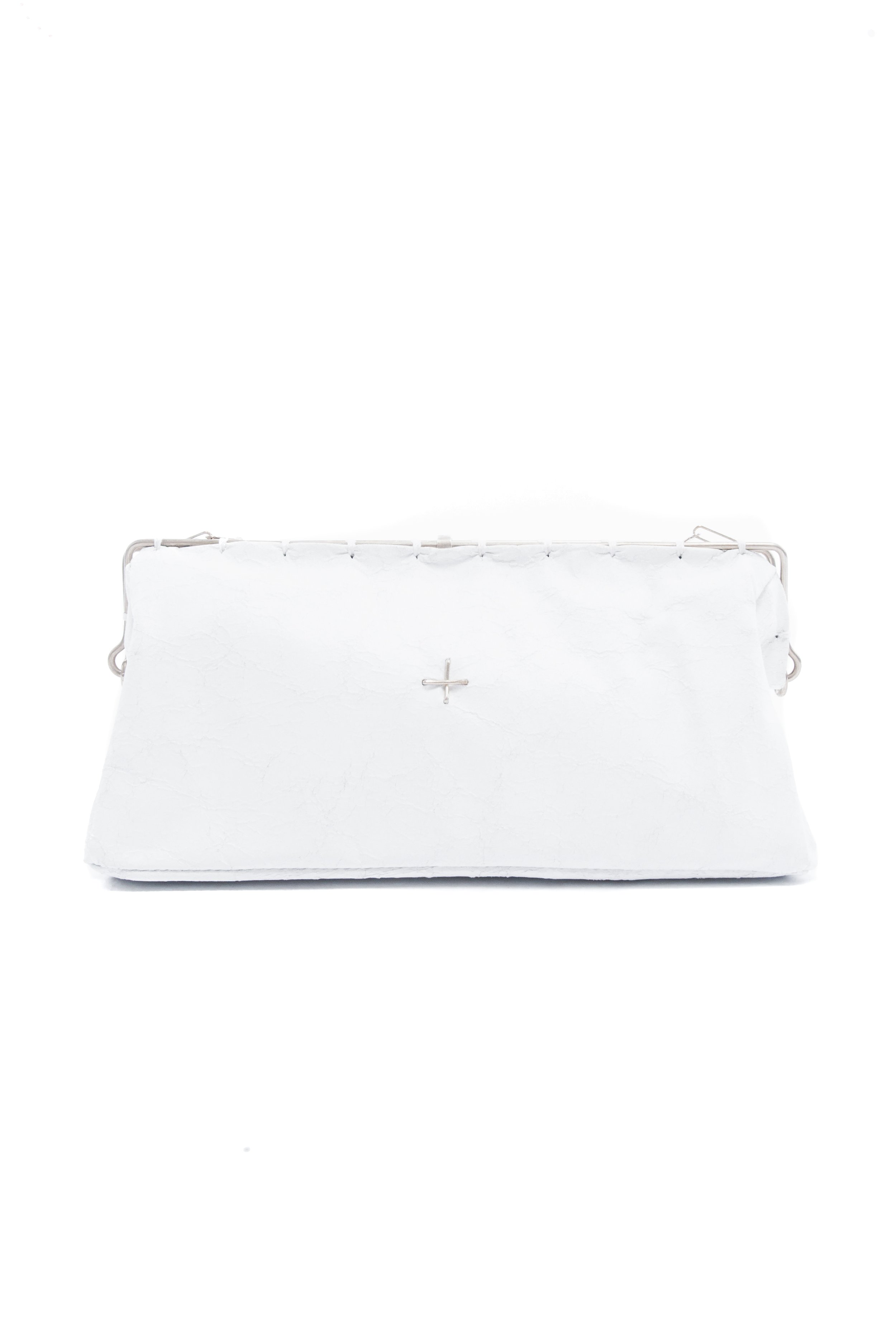 M.A+ by Maurizio Amadei  Silver Rim Small Pochette With Chain