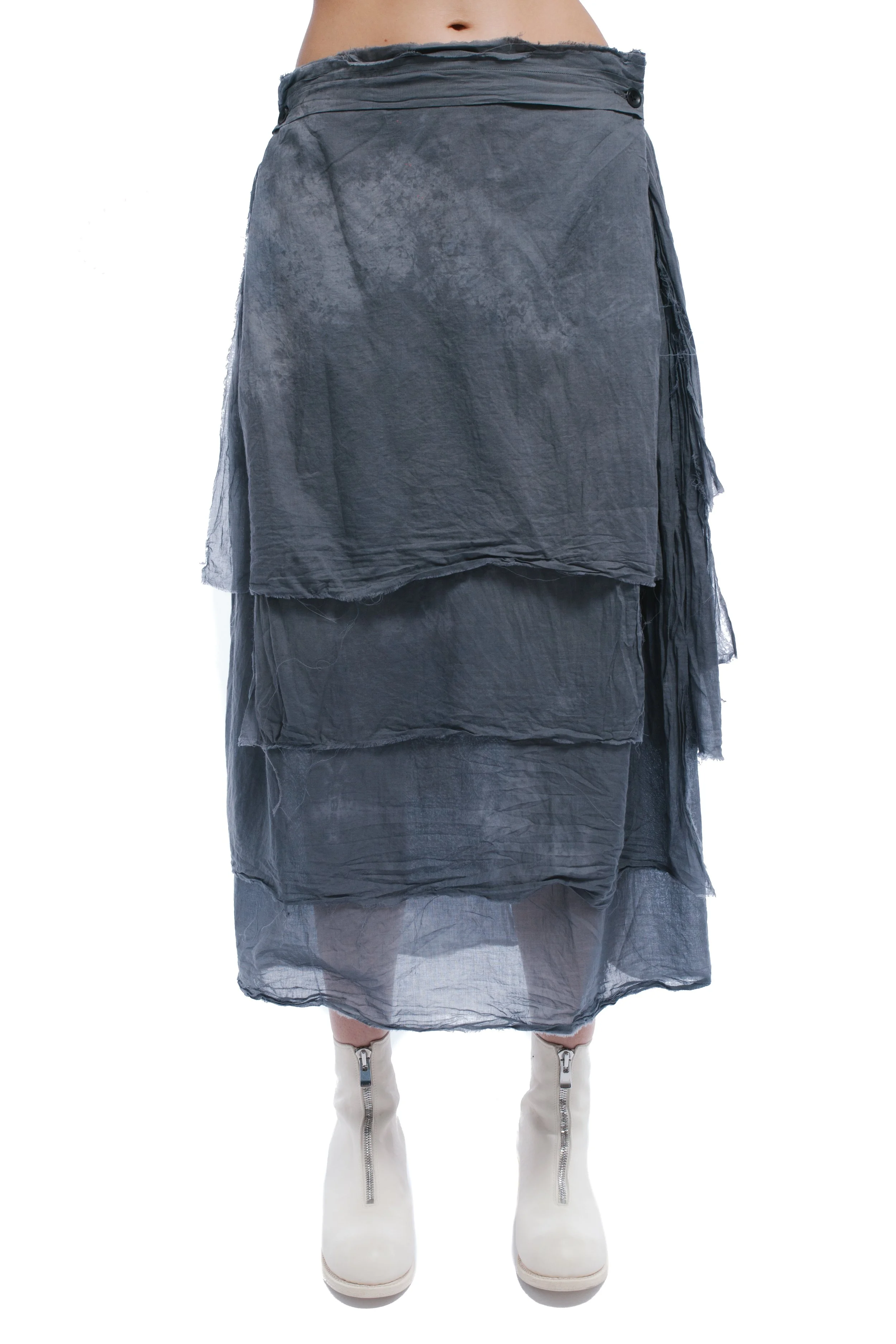 Atelier Suppan  Torn Thin Cotton Skirt