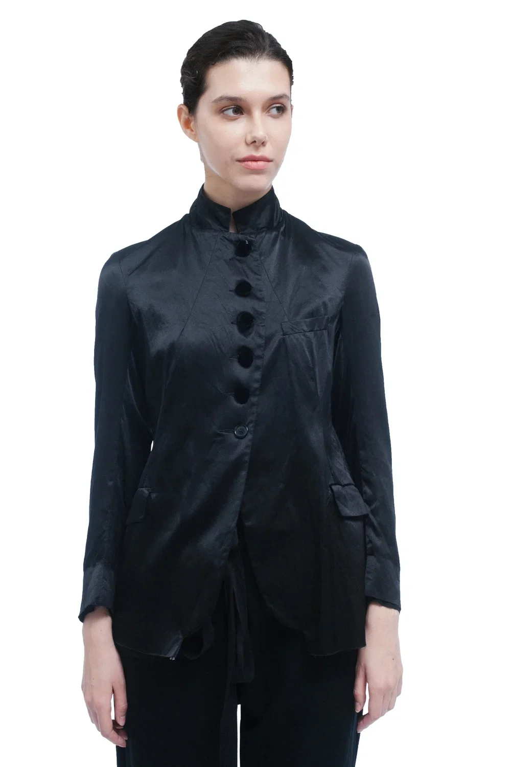 Elena Dawson Silk 6X Hacking Jacket 5 Velvet Buttons