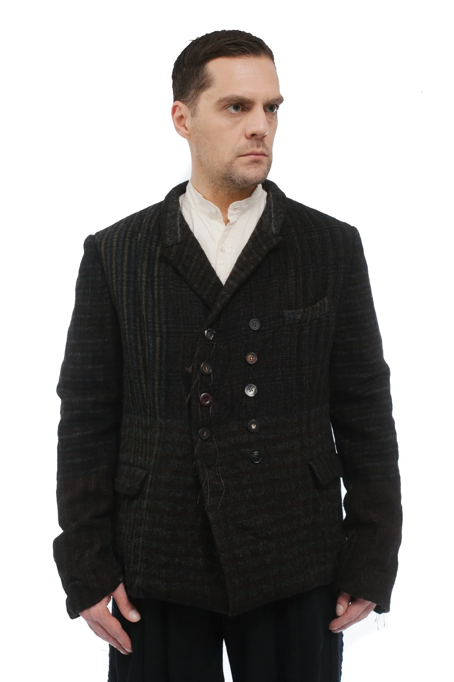 Archivio J.M. Ribot Doube-Breasted Wool Blazer