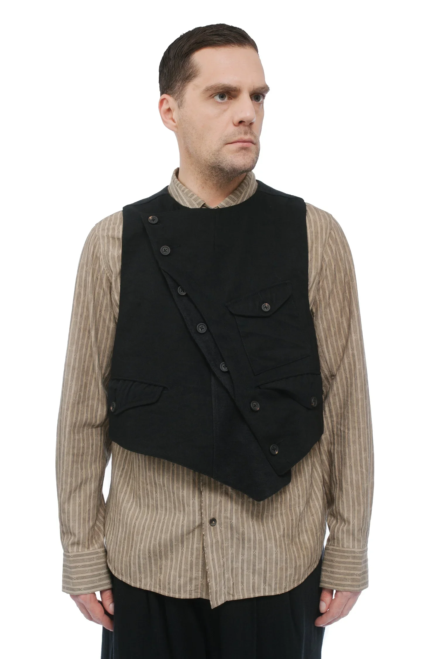 Ziggy Chen Short Asymmetrical Waistcoat