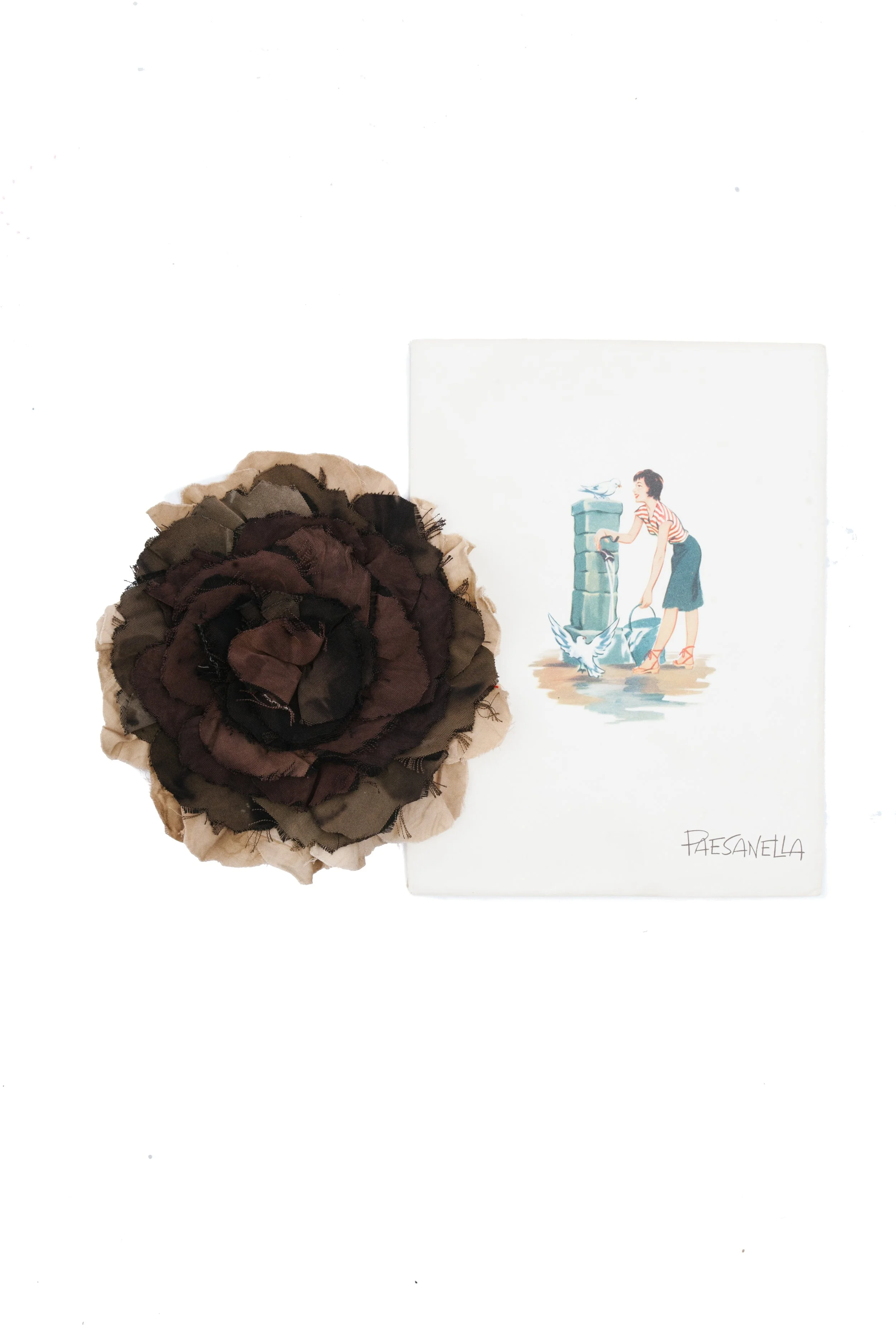 Archivio J. M. Ribot  Big Rose Old Flower Pin