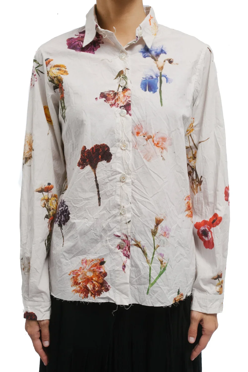 Archivio J.M. Ribot Cotton Shirt with Floral Print