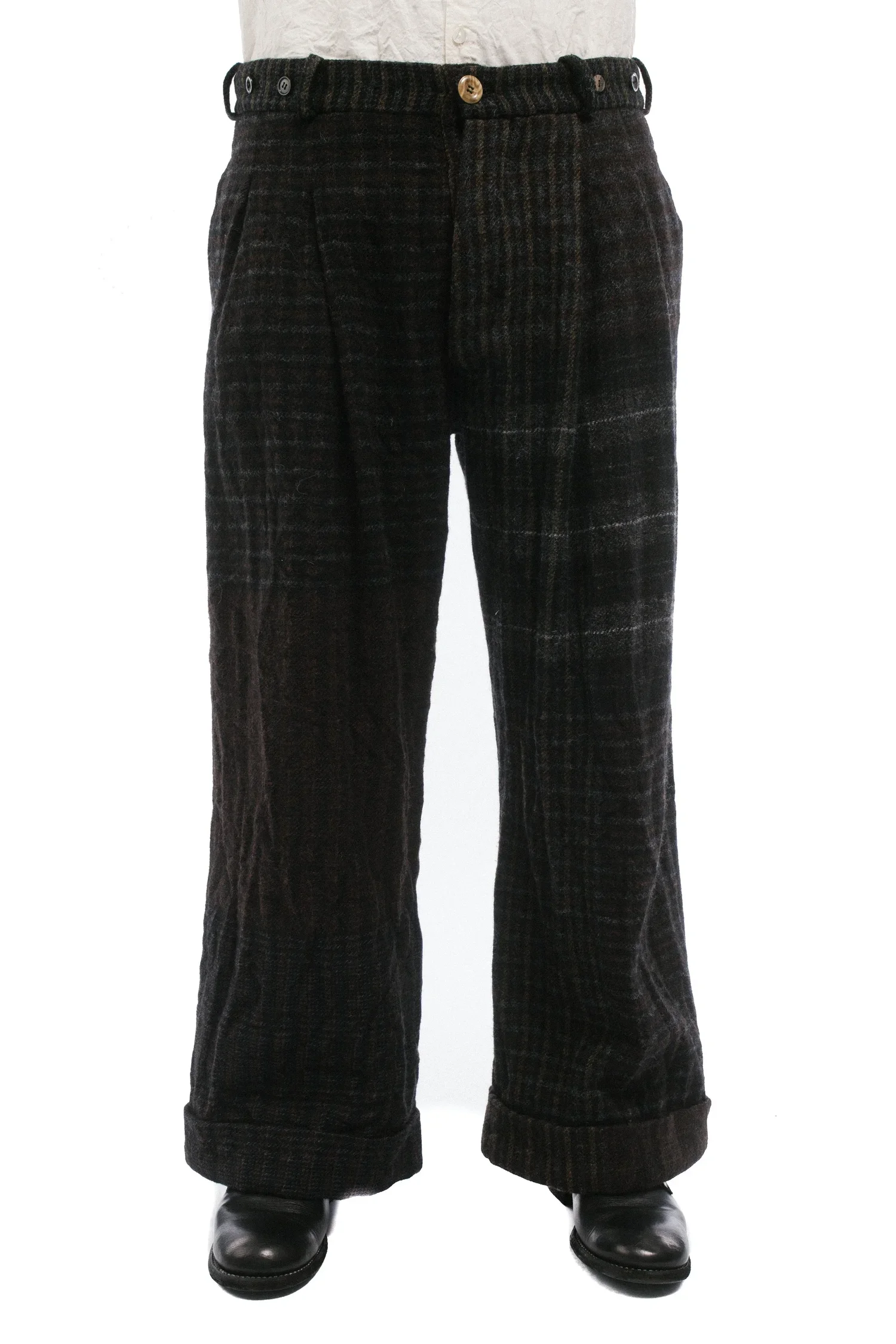 Archivio J.M. Ribot Checkered Wool Trousers