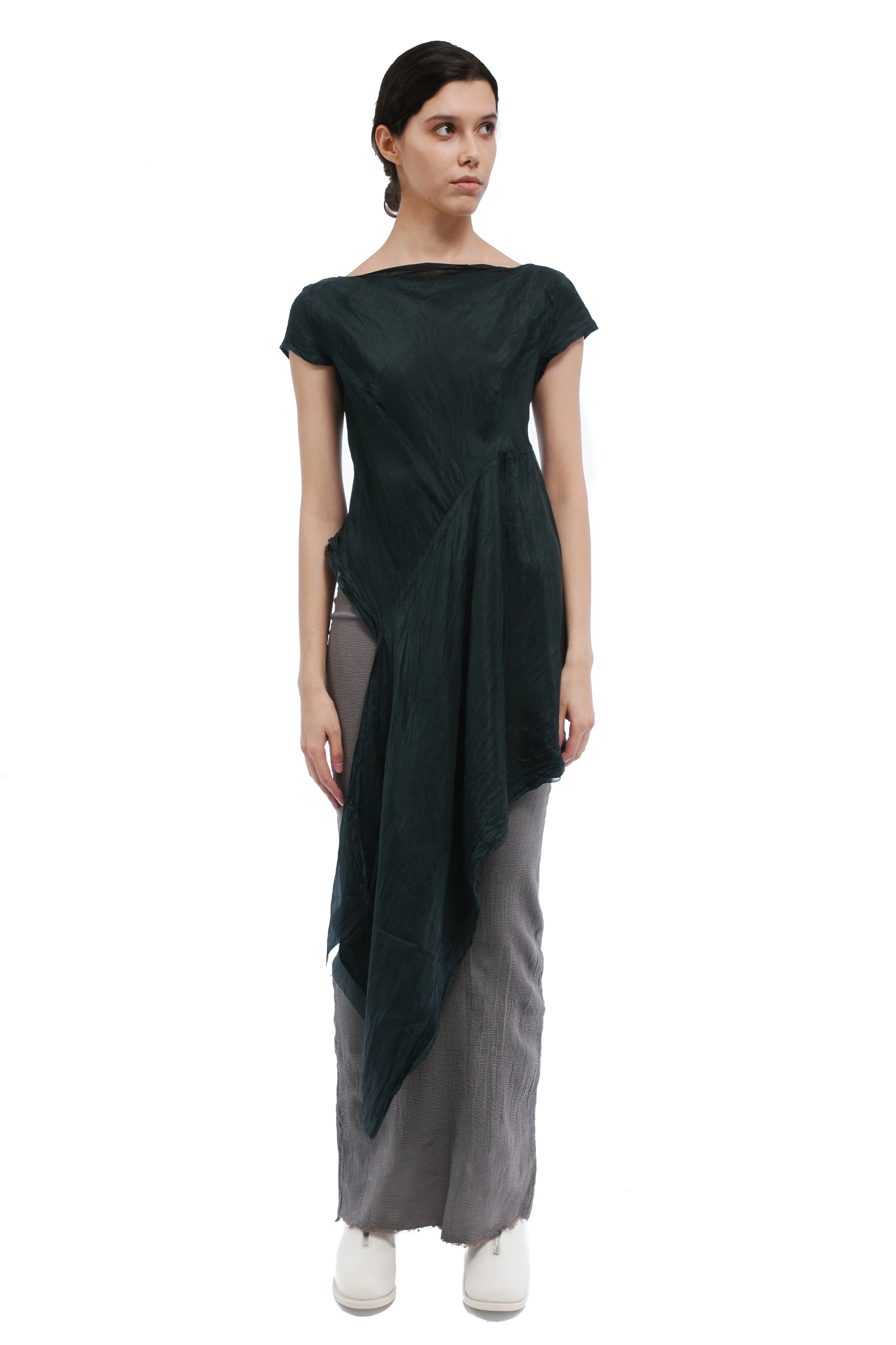 Marc Le Bihan  Asymmetrical Silk Top