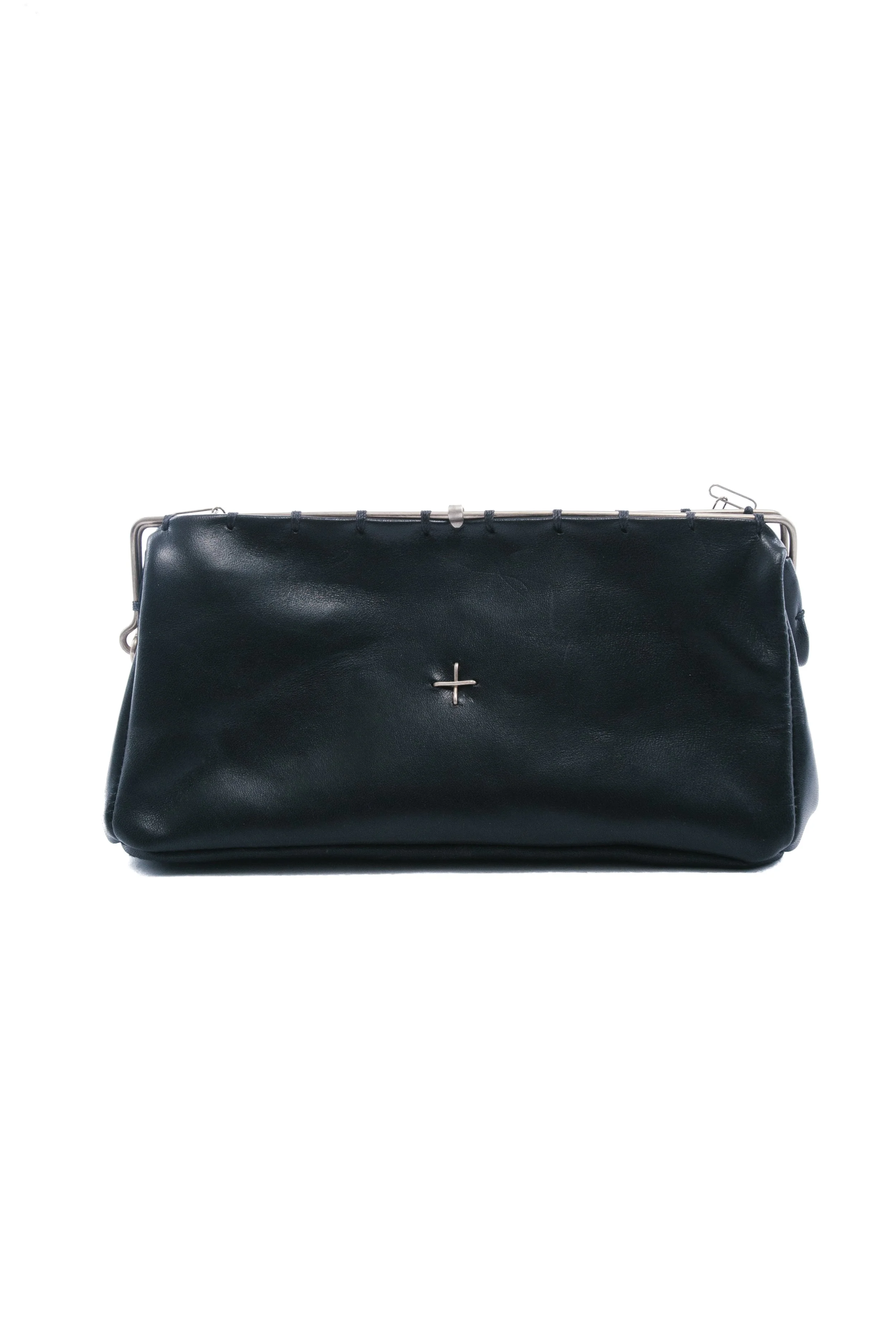 M.A+ by Maurizio Amadei  Silver Rim Small Pochette With Chain