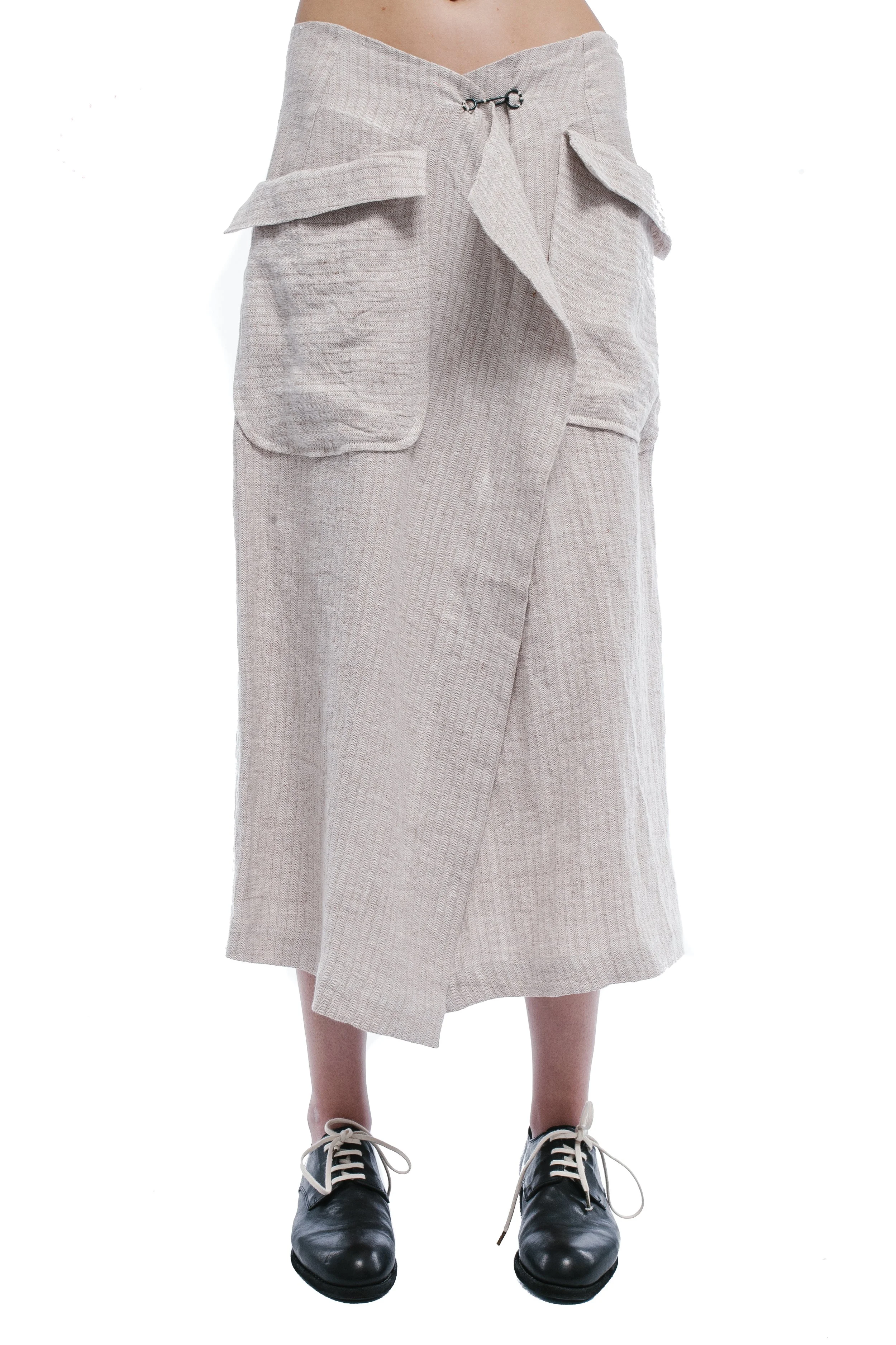 Atelier Suppan  Textured Linen Skirt