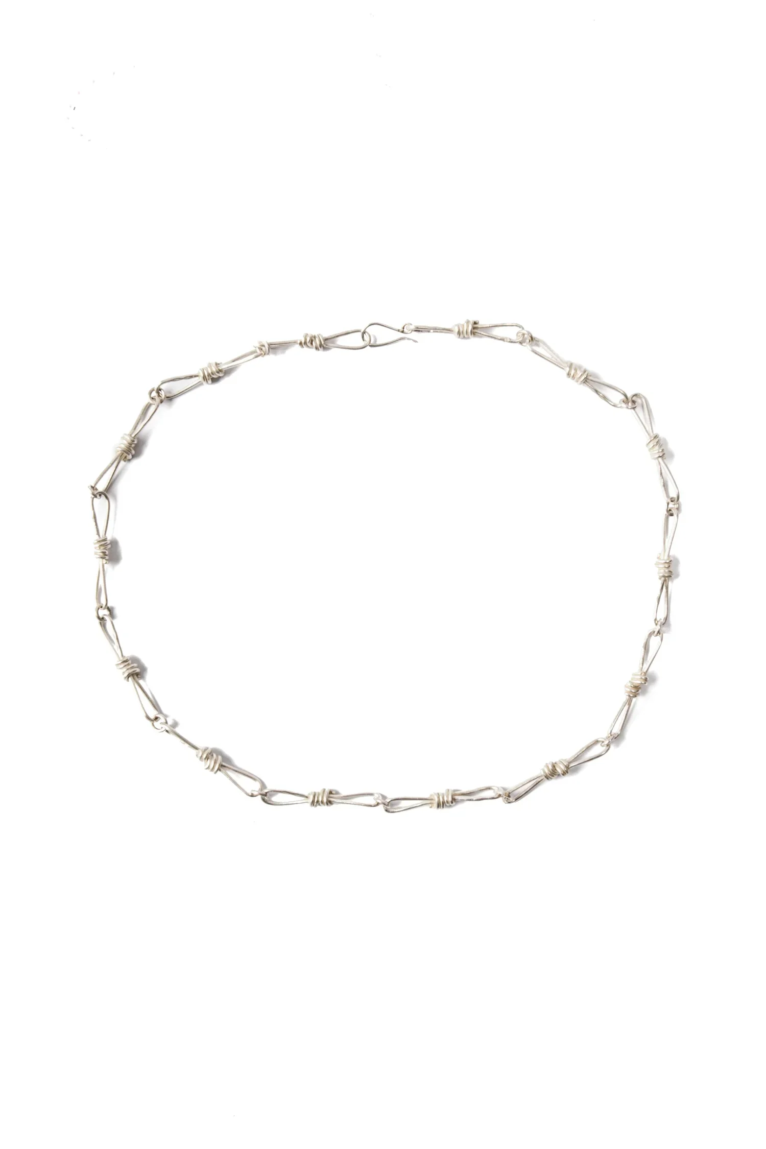 M.A+ by Maurizio Amadei  Twisted Chain Silver Necklace