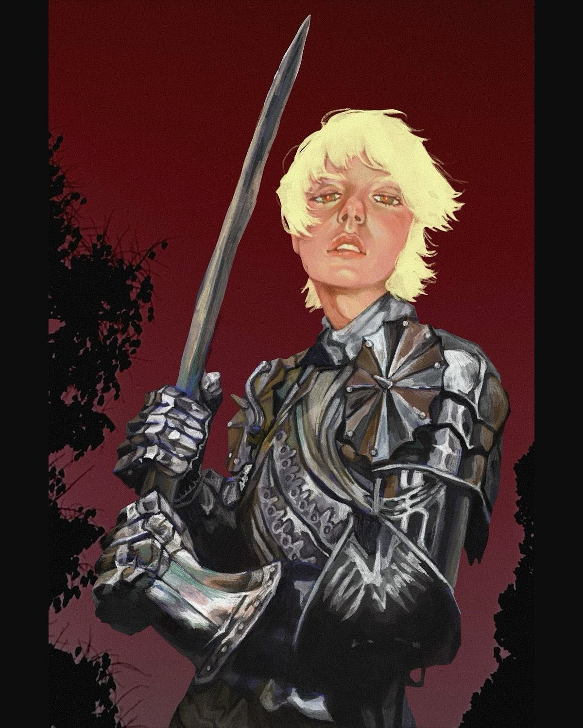 day 10 - a knight perhaps #badtober2025 @badtober 
hehehh i had so much fun with this one >:)