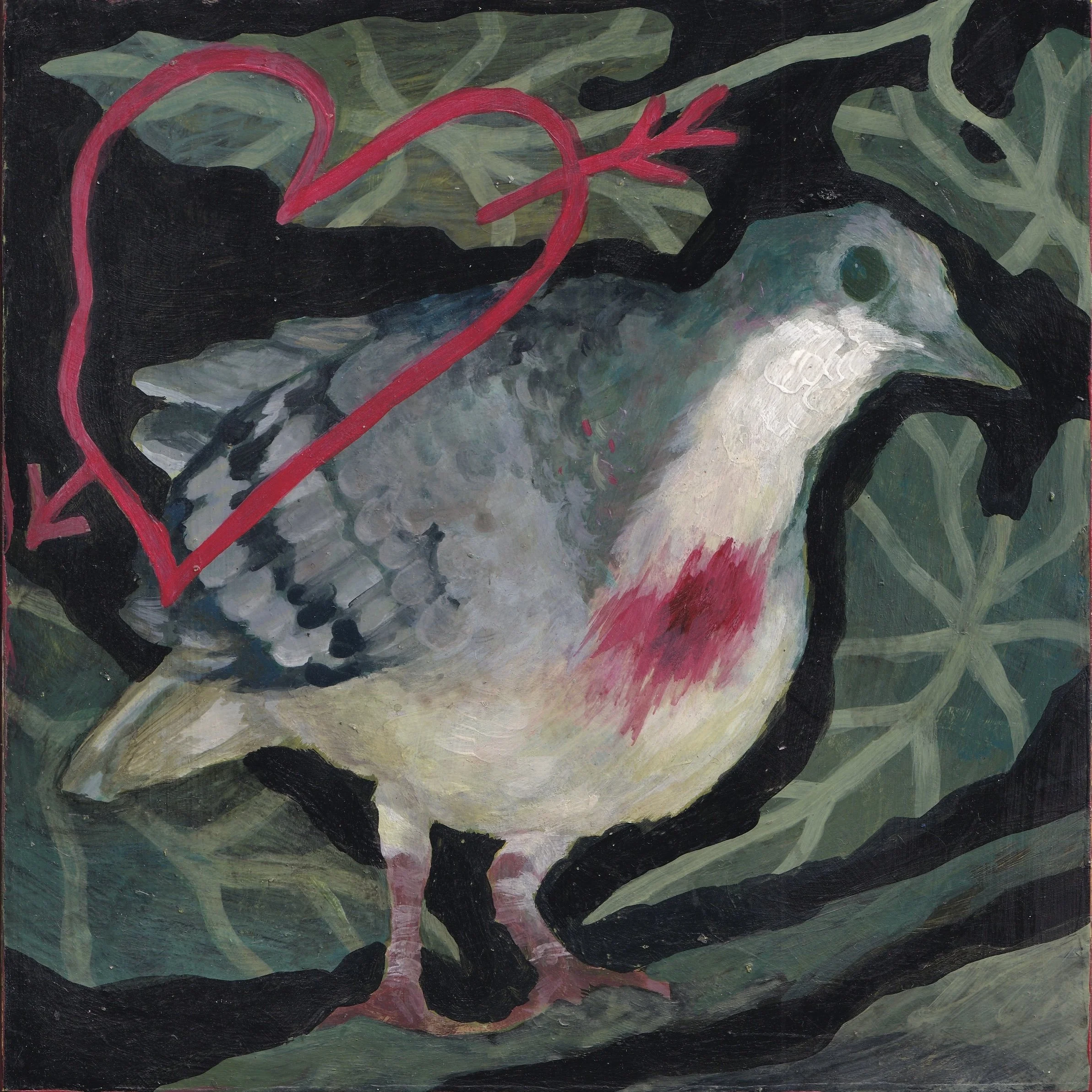 Bleeding Heart, acrylic on panel