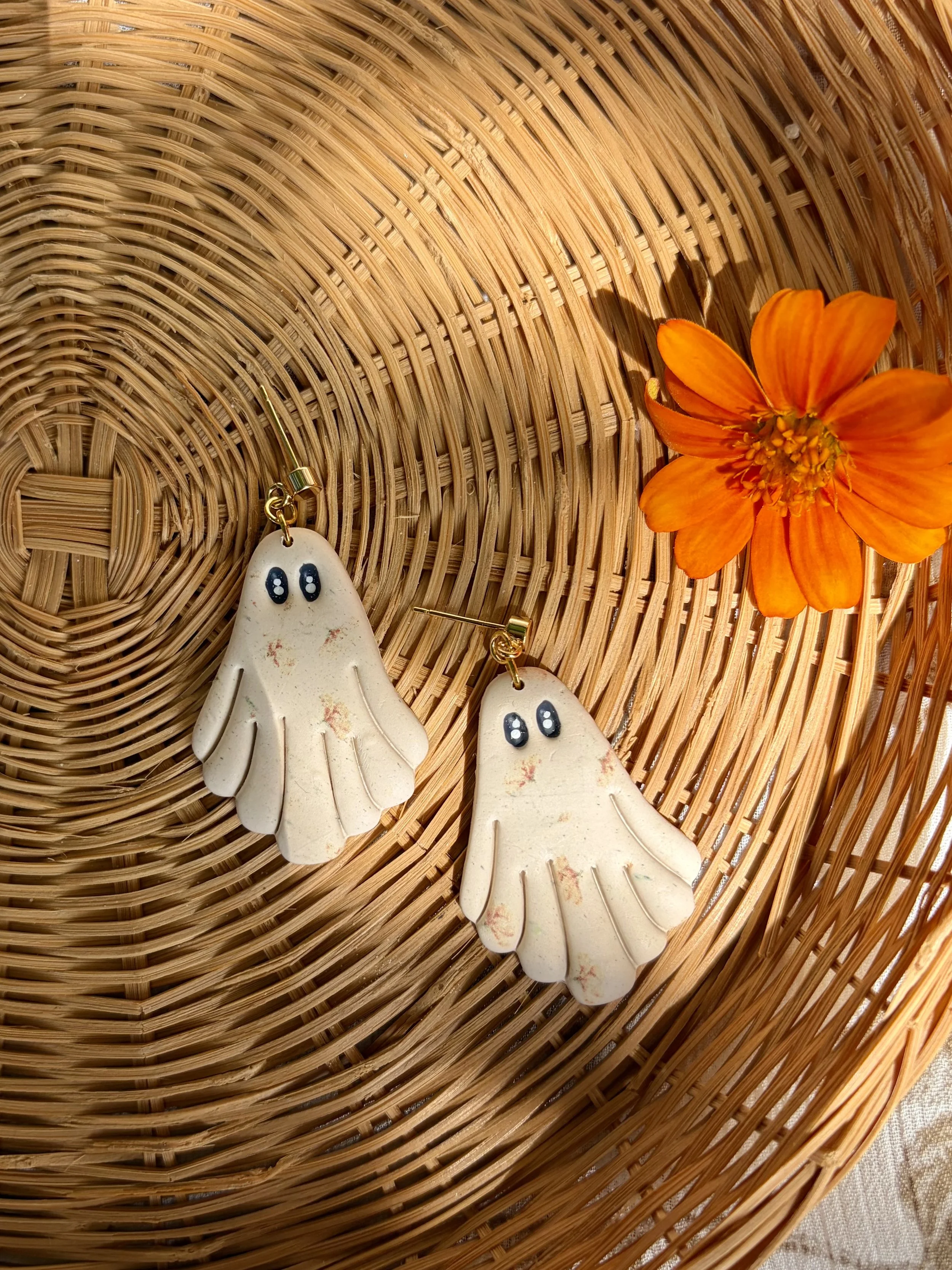 Grandma's Attic Ghost Earrings
