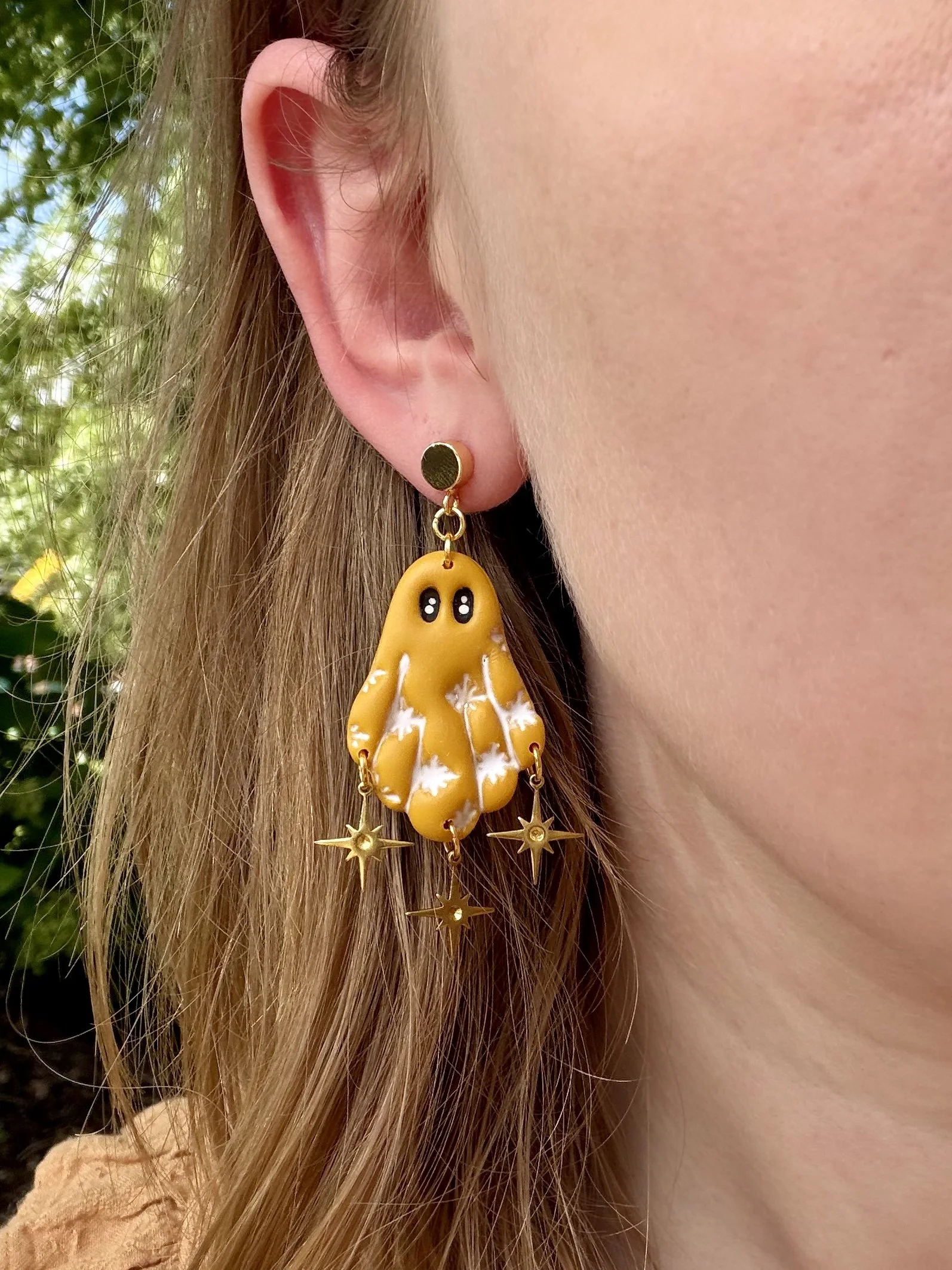 Groovy Sparkle Ghost Earrings