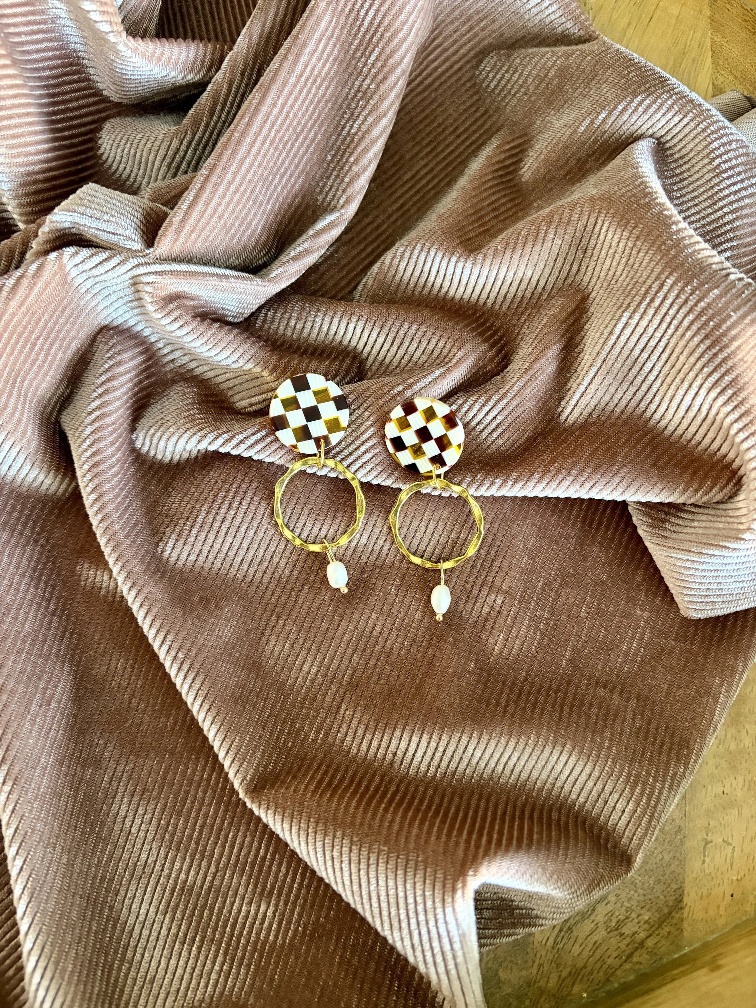 Checkmate Statement Earrings
