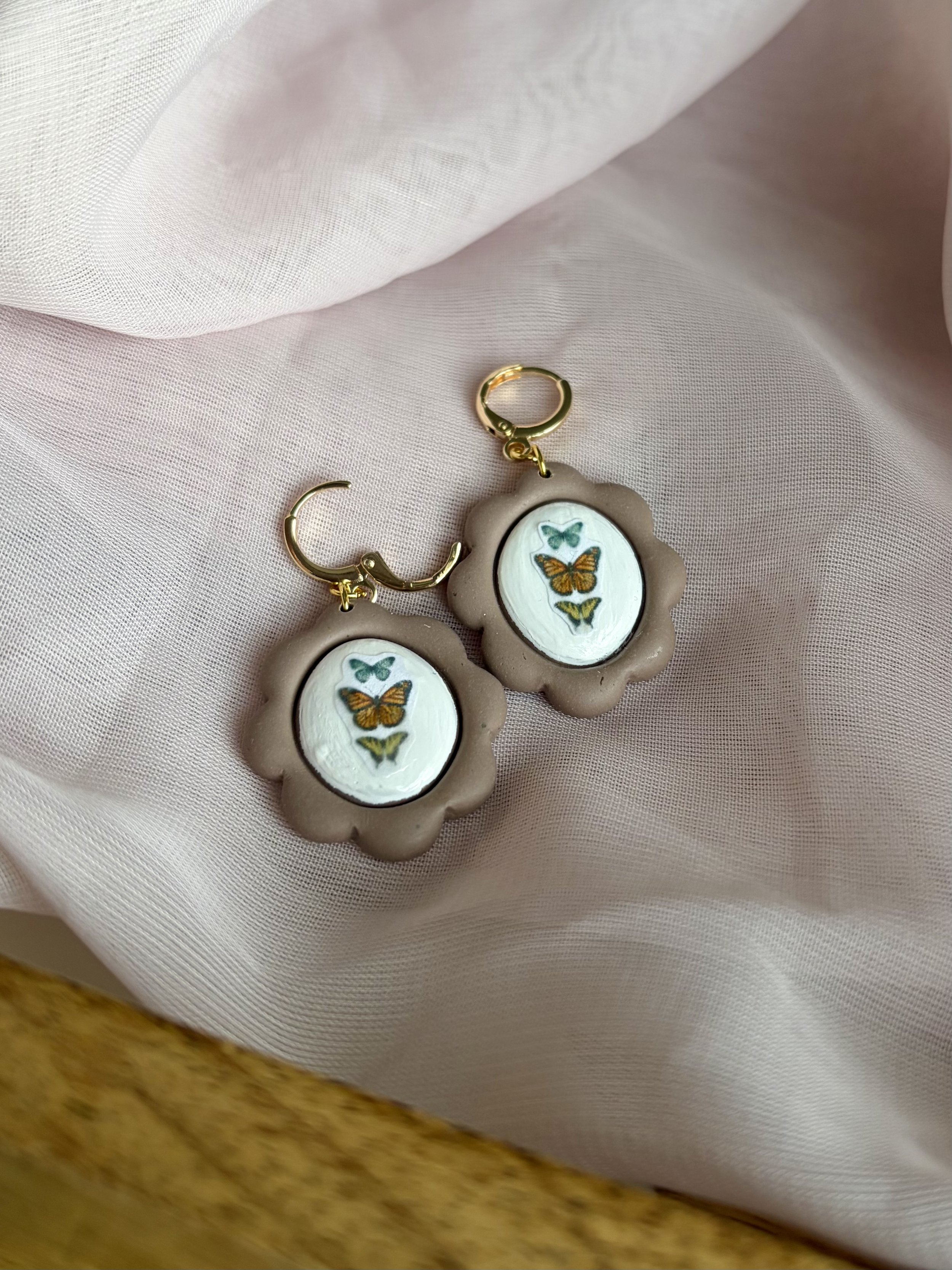 Butterfly Core Polymer Clay Earrings