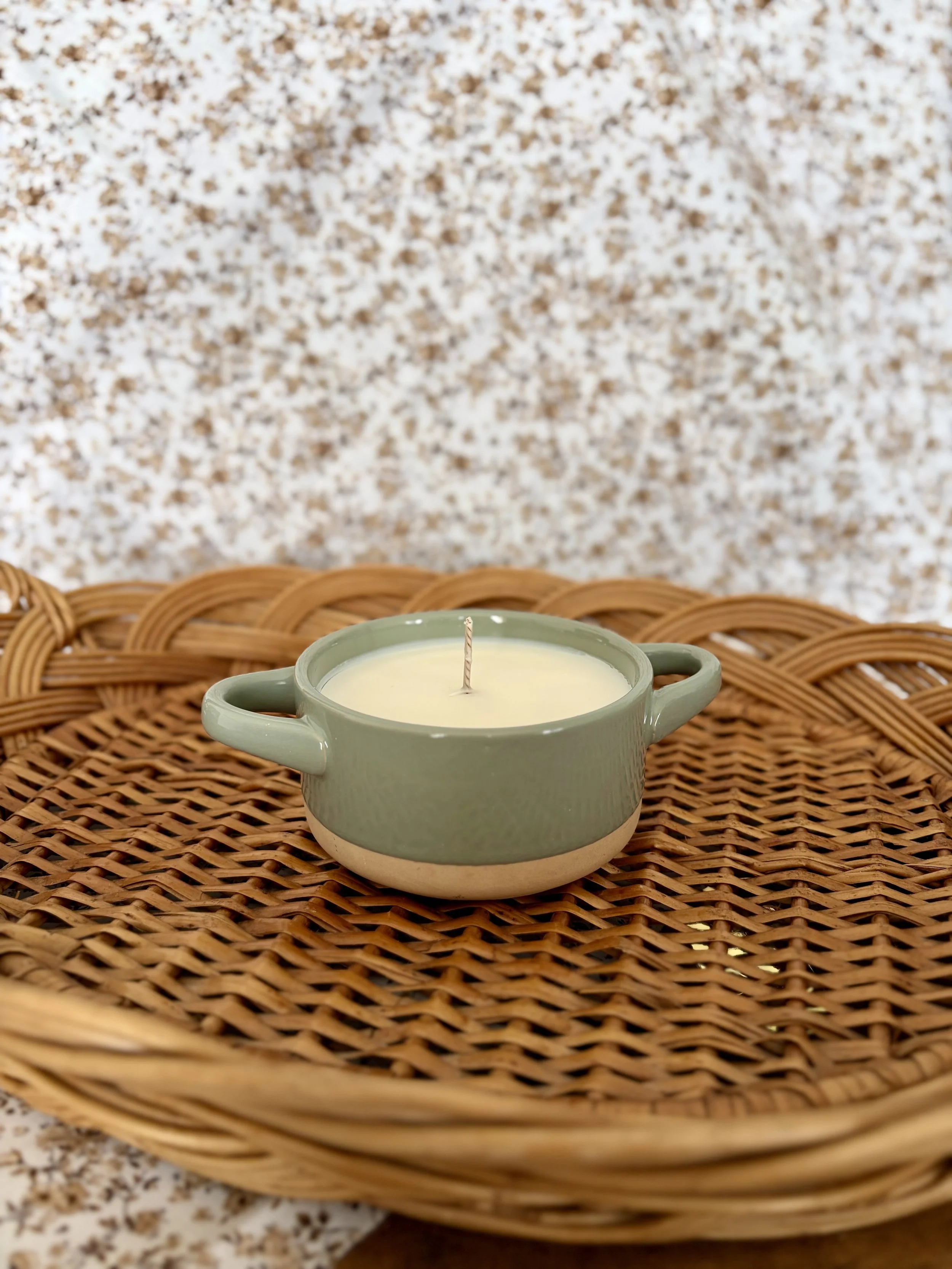 Sage Stoneware Candle