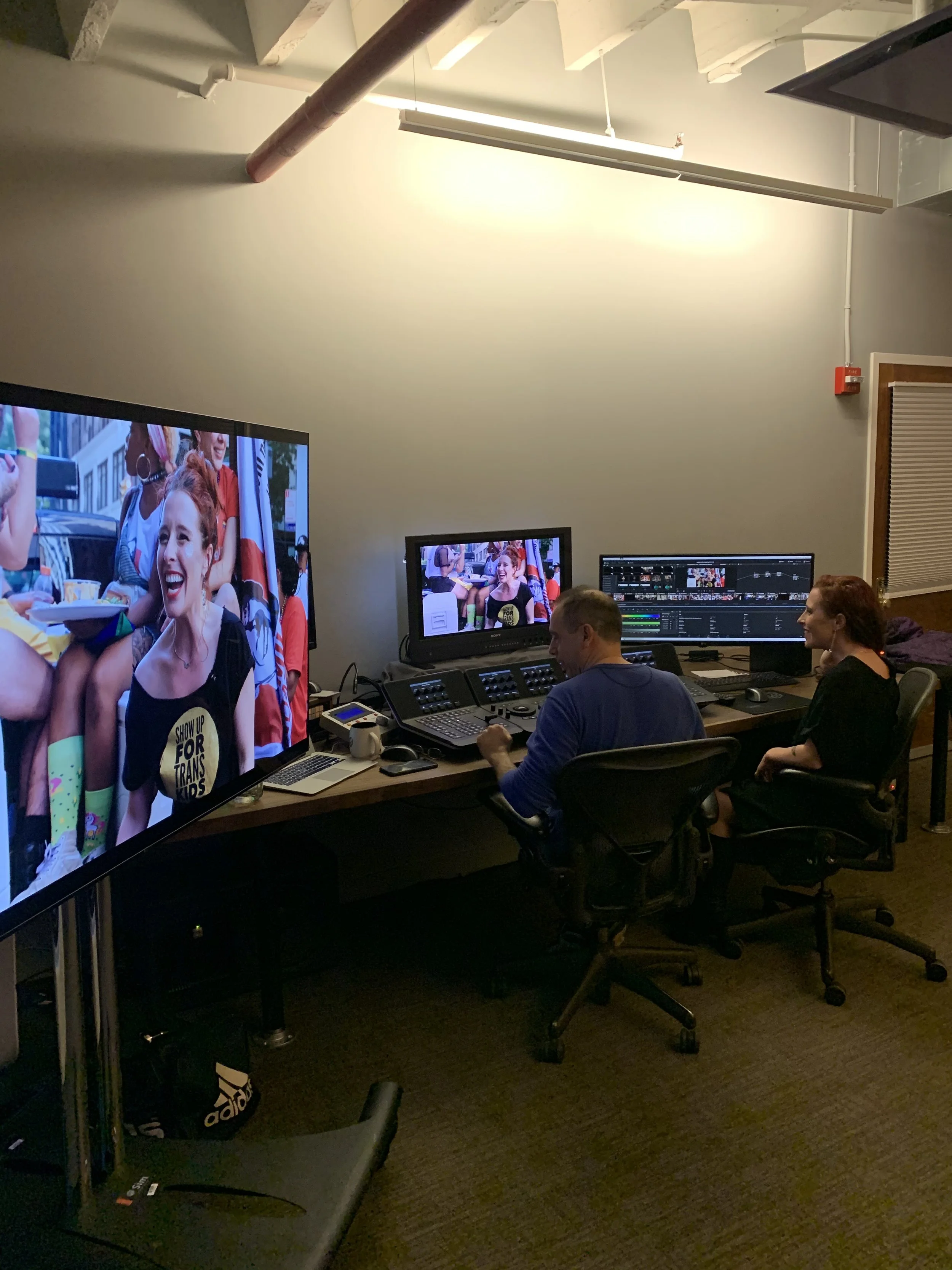 Video editors at work